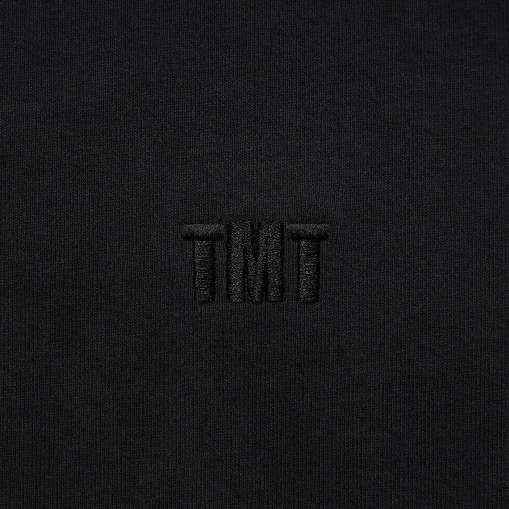 DRY COTTON JERSEY EMBROIDERY L/STEE／BLACK