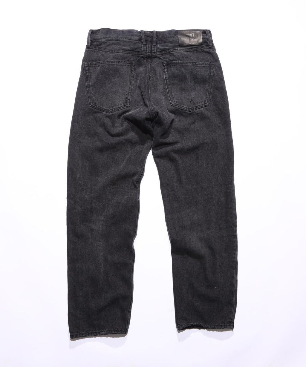 12oz SOFT BLACK DENIM 5P STRAIGHT