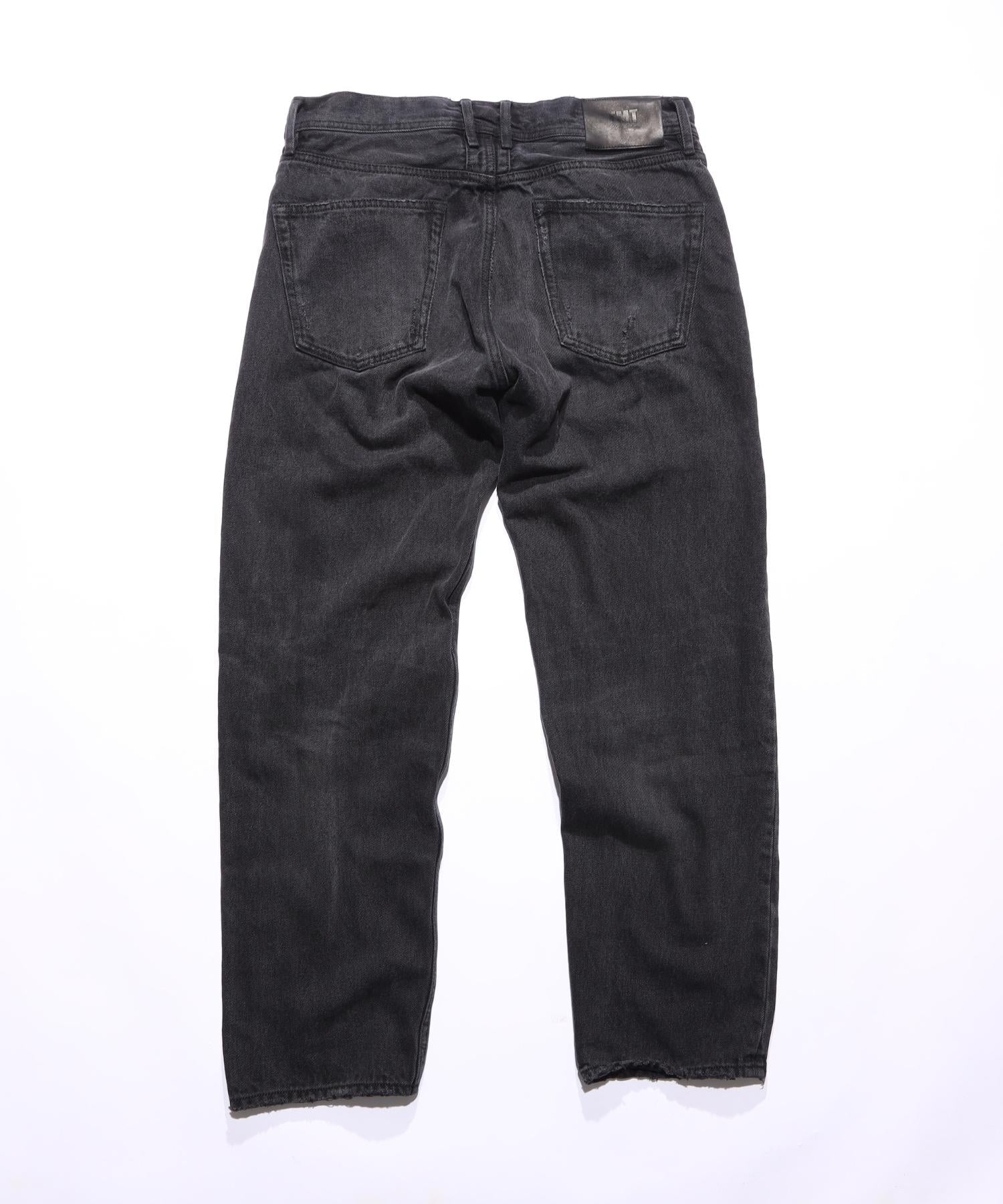 JEANS DRITTI 5 TASCHE IN DENIM NERO MORBIDO 12 once