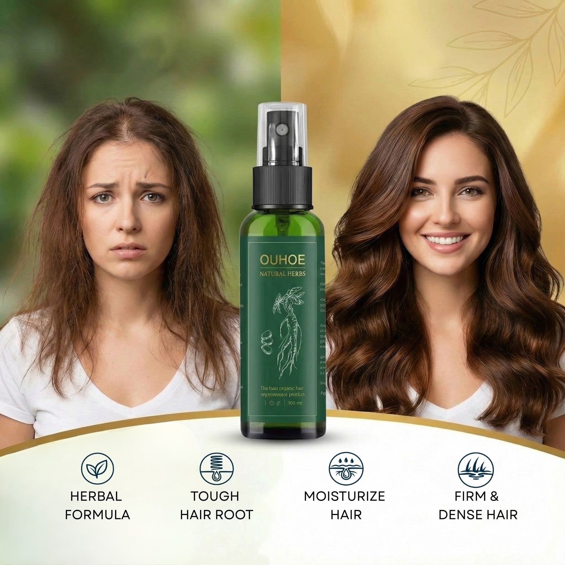 Ouhoe Ginseng Hair Growth Serum Oil | Biotin Scalp Treatment | 100ml
