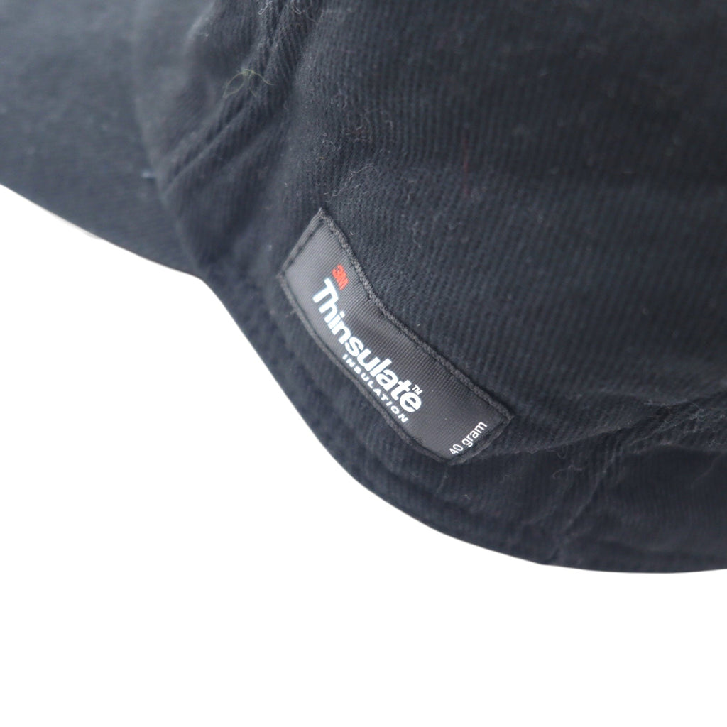 3M Thinsulate INSULATION Teflon ベースボールキャップ L ブラック コットン 中綿 耳あて イヤーフラップ 裏地フリース ドローコード 未使用品