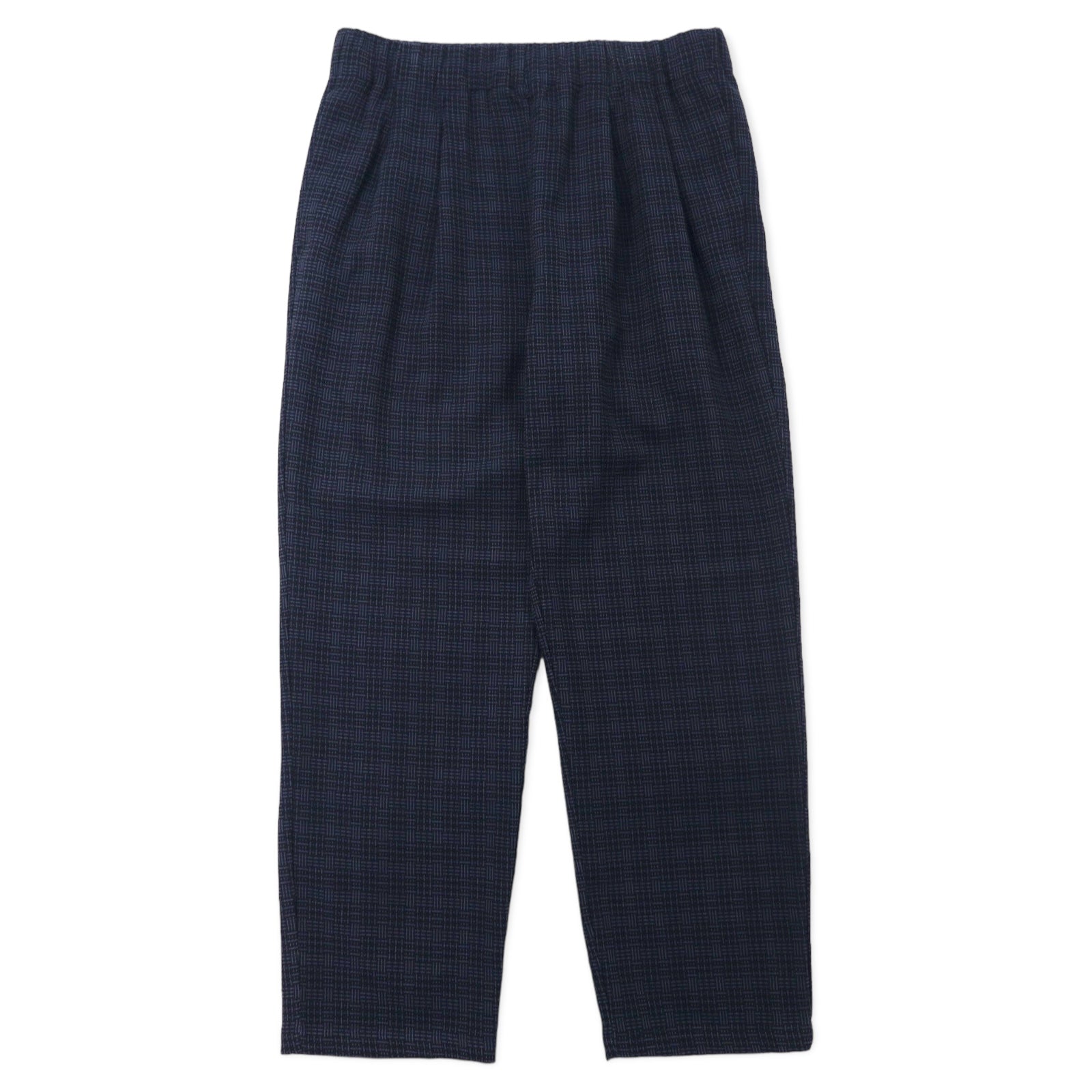 417 EDIFICE Pantaloni Chino 2 pieghe L blu scuro scacchi poliestere 23-030-312-4040-1-0