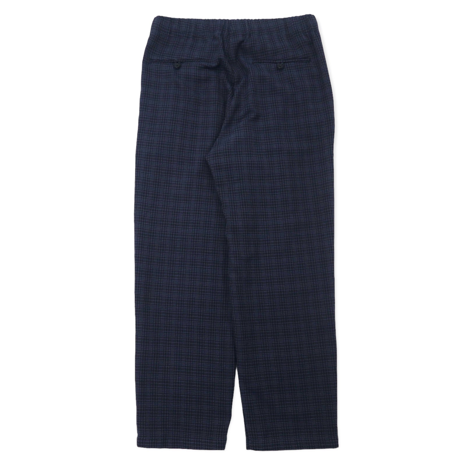 417 EDIFICE Pantaloni Chino 2 pieghe L blu scuro scacchi poliestere 23-030-312-4040-1-0
