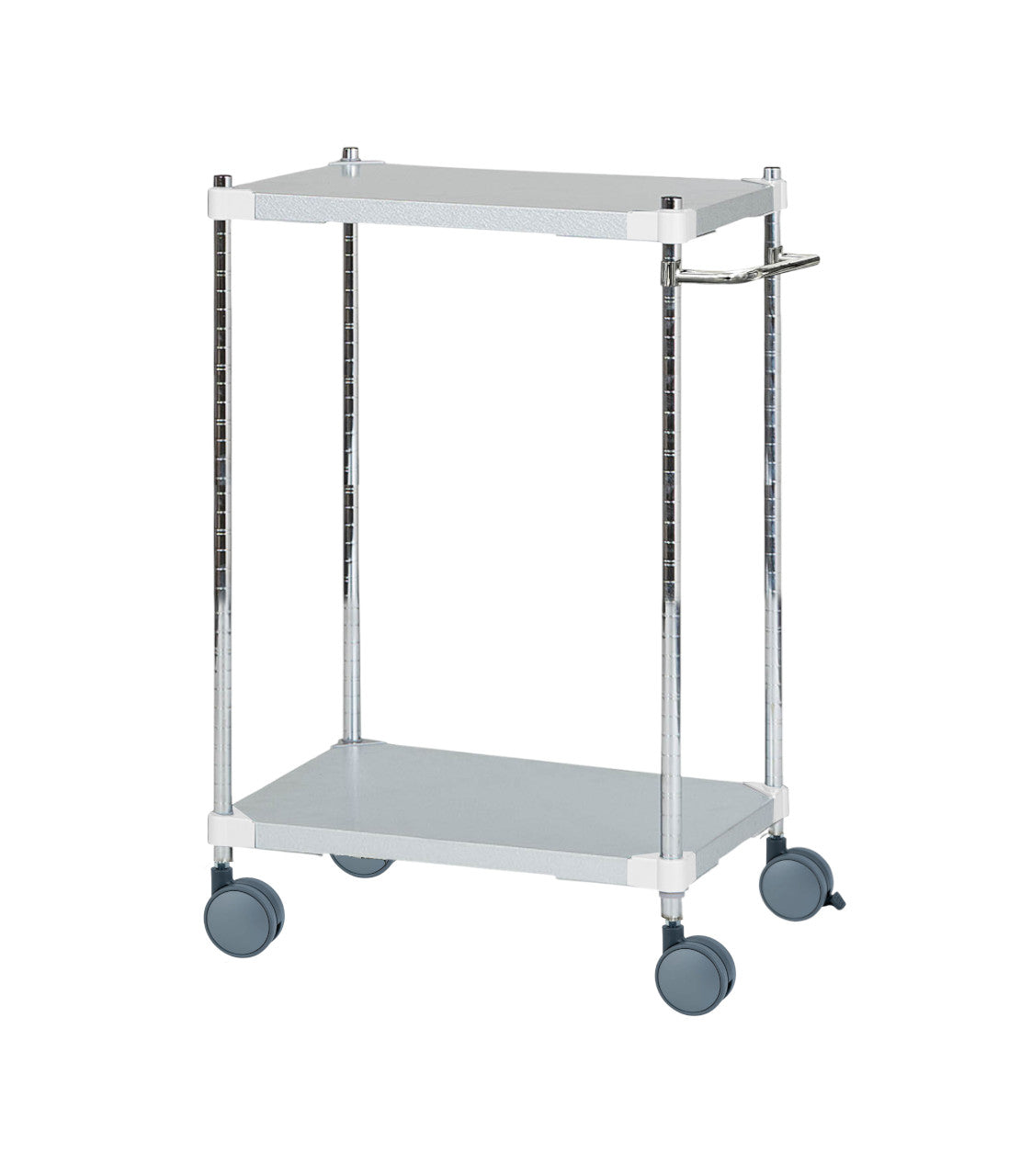 Carrello PROFACE LIGHT in acciaio Galvalume a 2 ripiani con maniglia, H80 x P46 x L60 cm