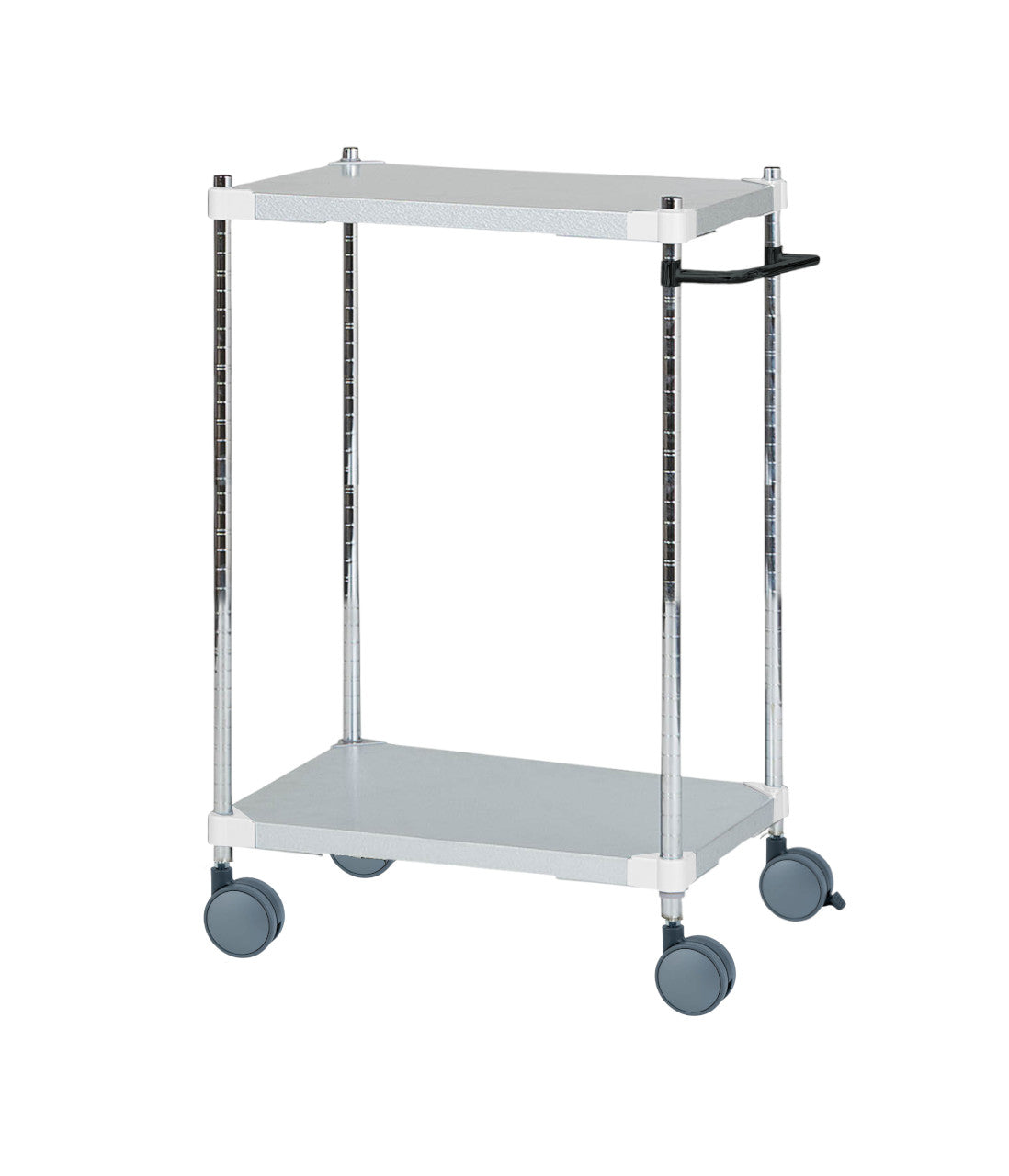 Carrello PROFACE LIGHT in acciaio Galvalume a 2 ripiani con maniglia, H80 x P46 x L60 cm