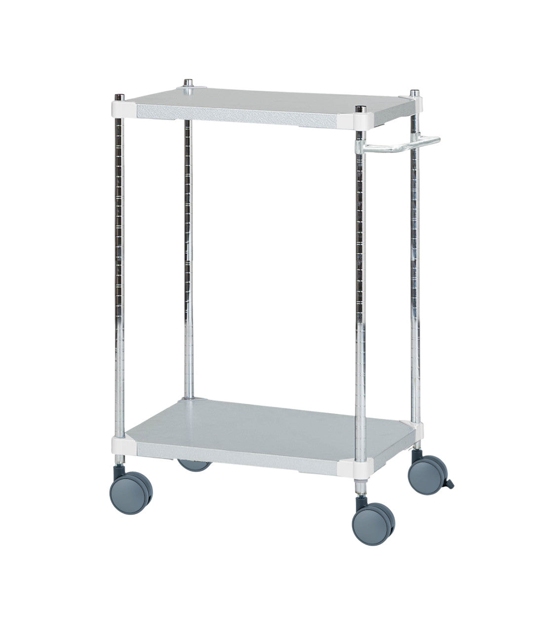 Carrello PROFACE LIGHT in acciaio Galvalume a 2 ripiani con maniglia, H80 x P46 x L60 cm
