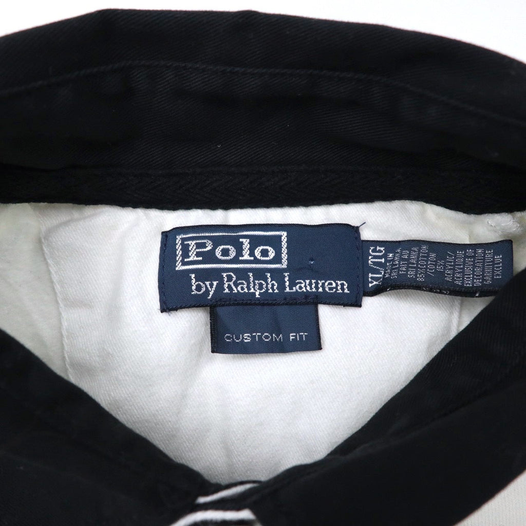 Polo by Ralph Lauren ビッグサイズ ラガーシャツ XL ホワイト コットン CUSTOM FIT ロゴ刺繍 POLO CHALLENGE CUP