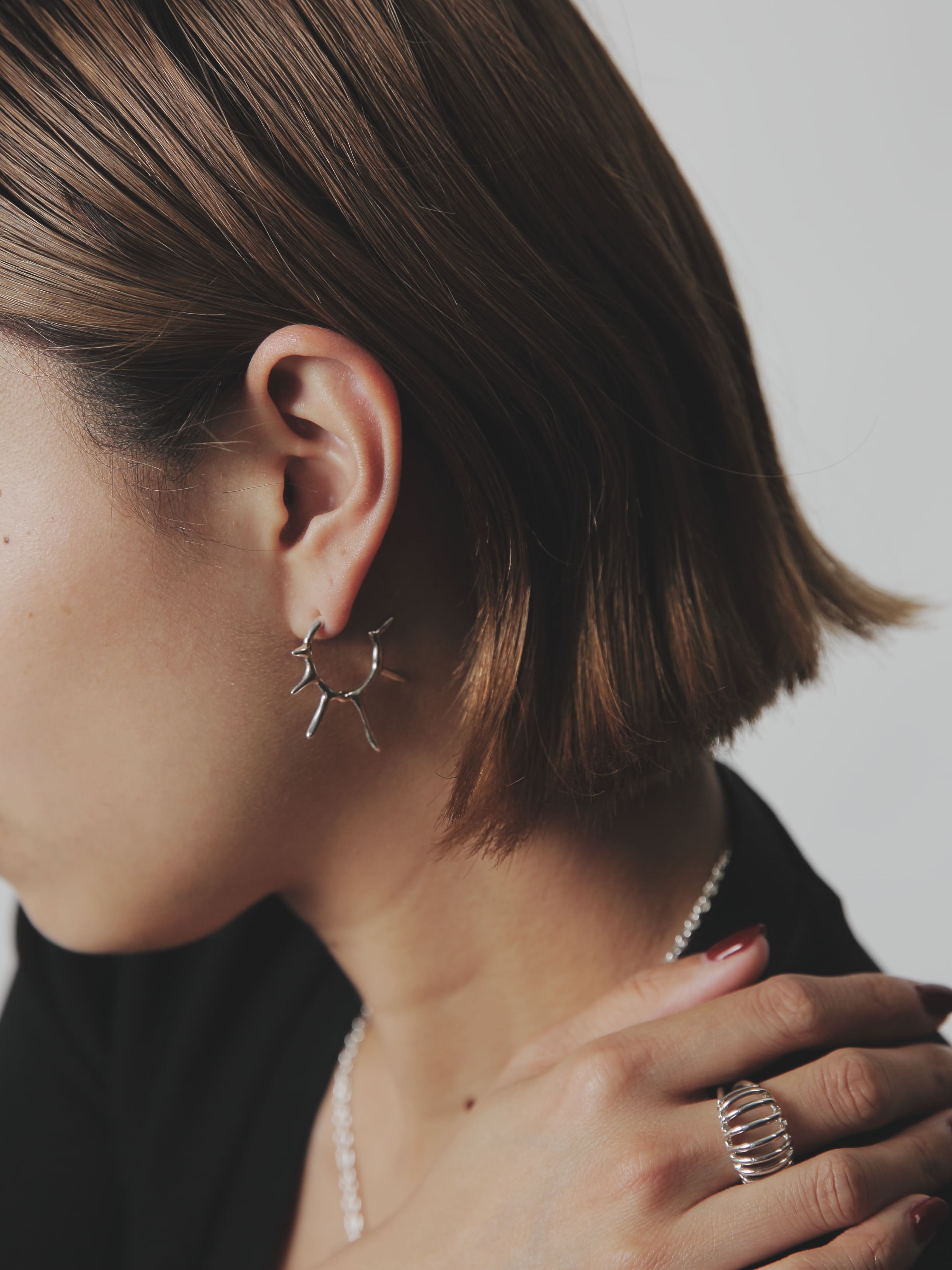 Orecchini a cerchio in argento 925 | 23-E-021