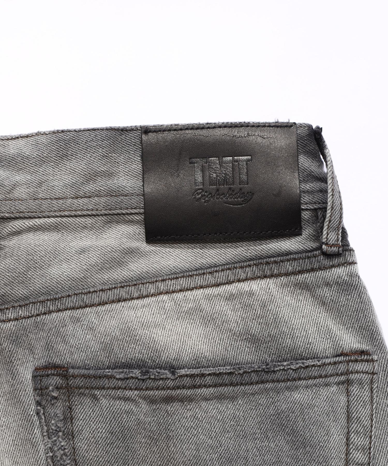 JEANS DRITTI 5 TASCHE IN DENIM NERO MORBIDO 12 once
