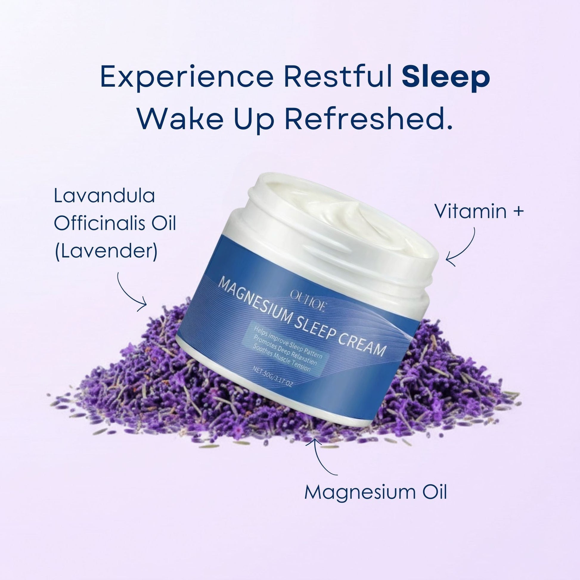 Magnesium Sleep Cream | Concentrated Muscle Relaxation + Restful Sleep | 90g