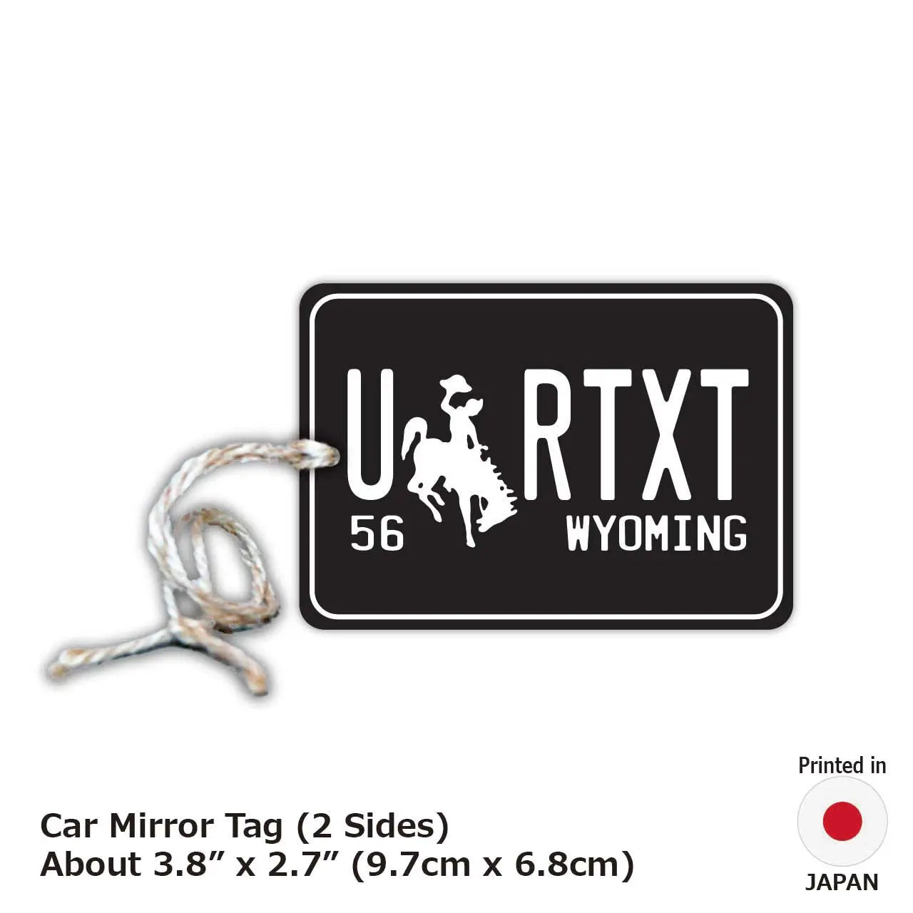 [Targhette specchio] Wyoming 56/Deodorante per auto originale a forma di targa americana