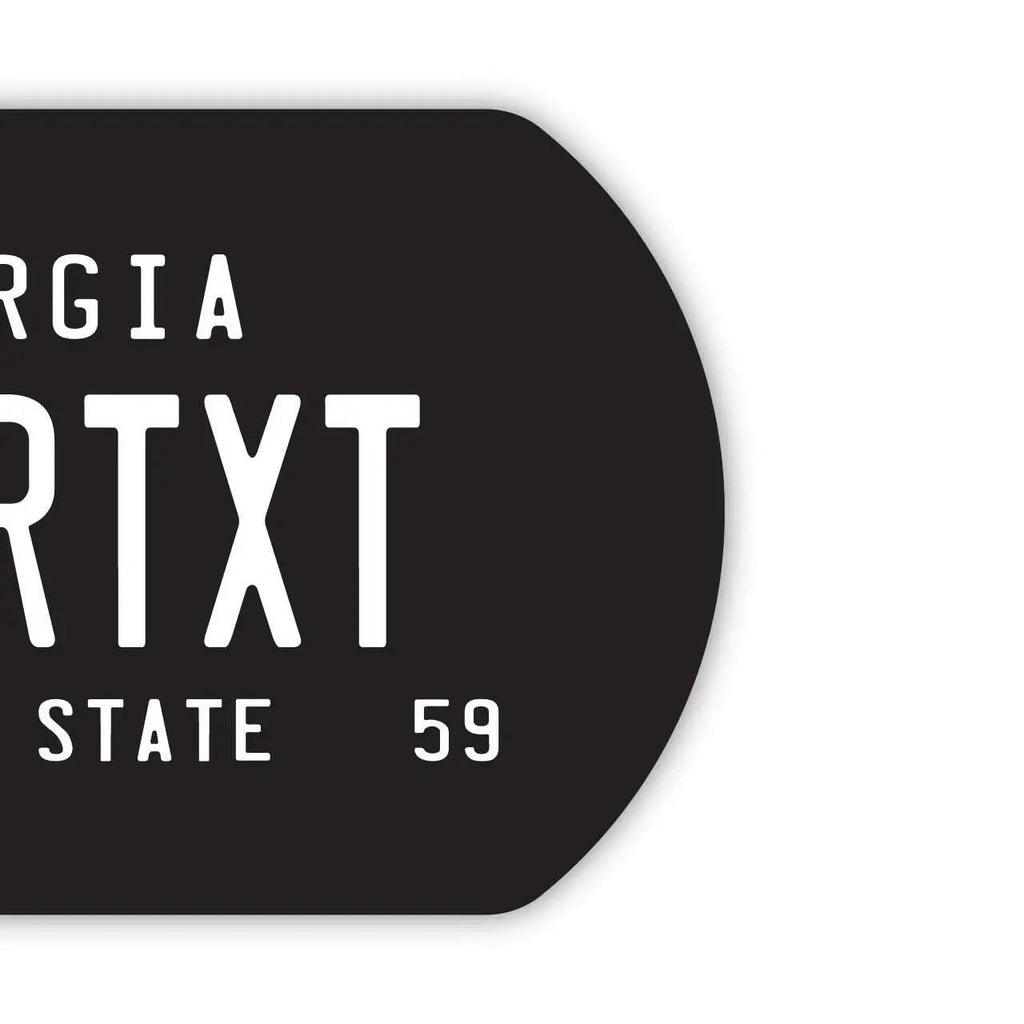 [Medaglietta identificativa per cani/Dog tag] Georgia 59/Portachiavi personalizzato a forma di targa americana