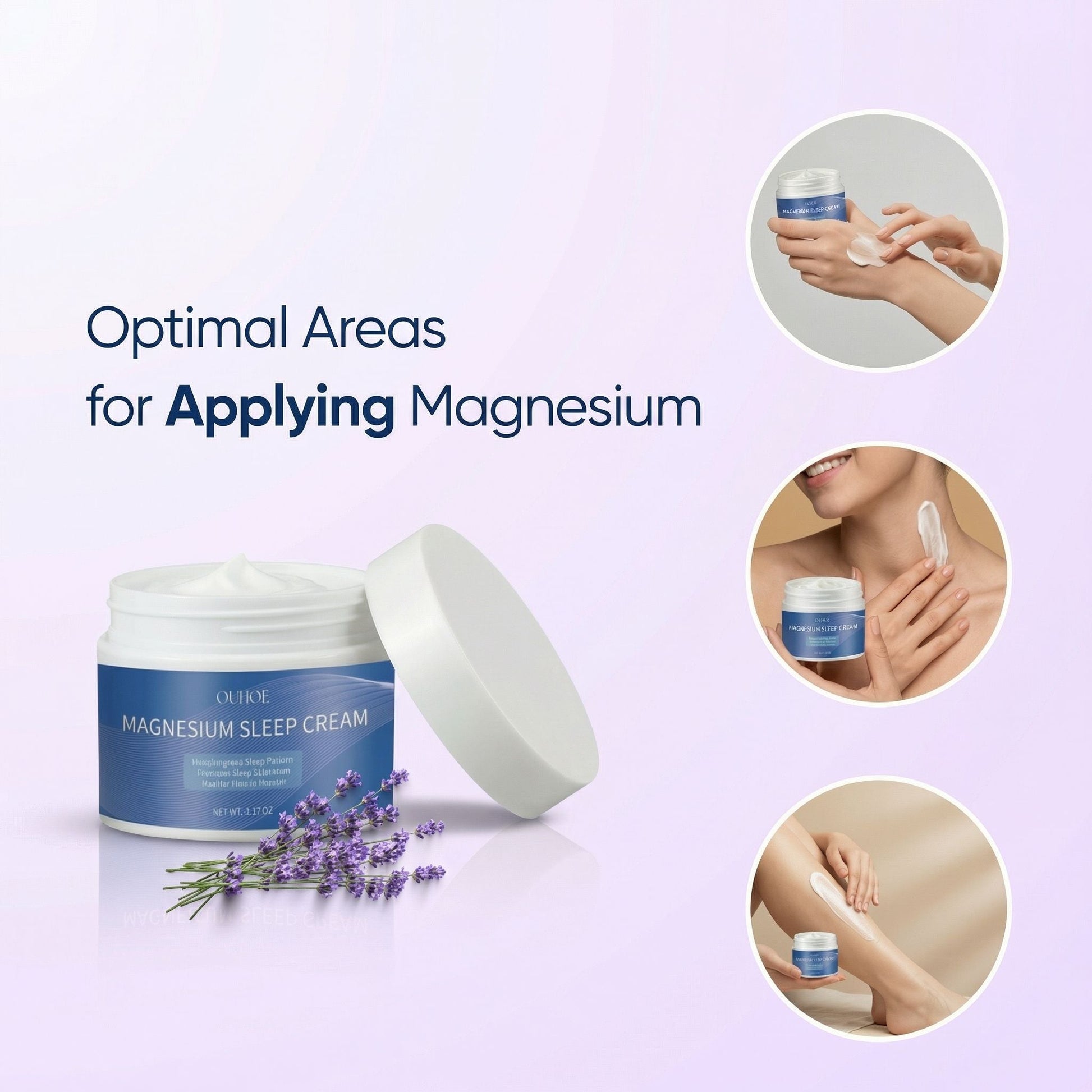 Magnesium Sleep Cream | Concentrated Muscle Relaxation + Restful Sleep | 90g