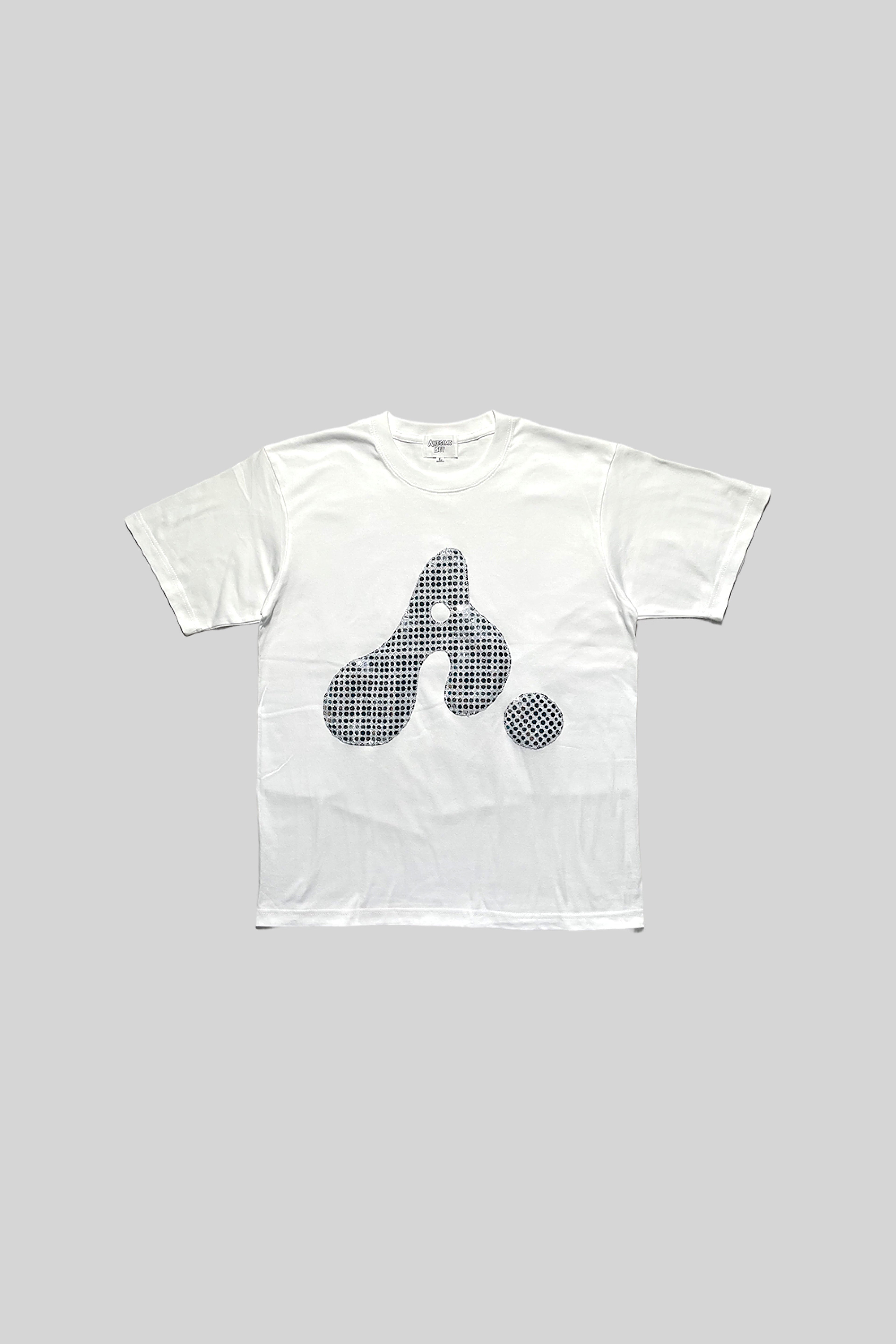 "A" LOGO TEE(SPANGLE SILVER)