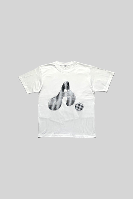 "A" LOGO TEE(SPANGLE SILVER)