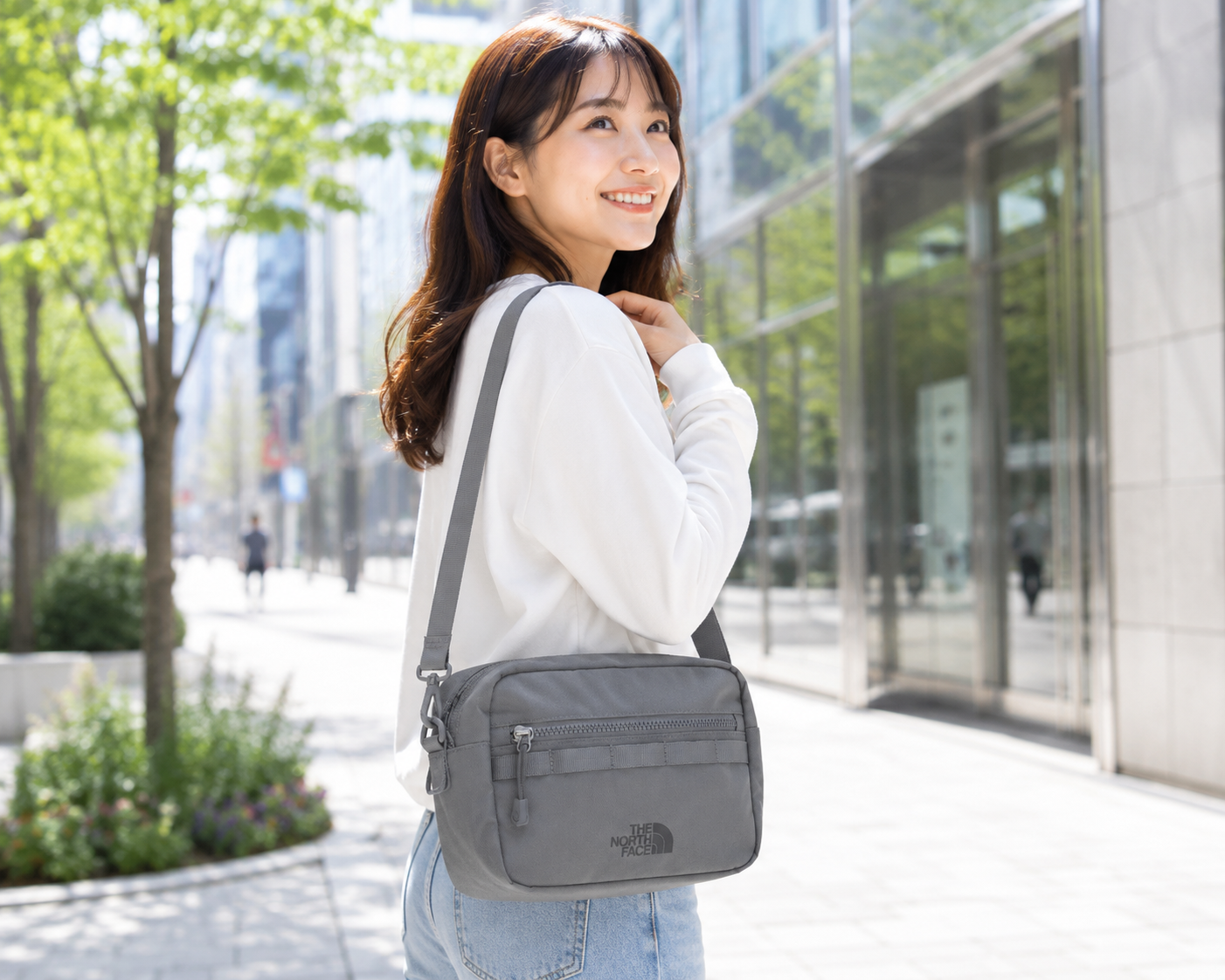 ザノースフェイス ショルダーバッグ STANDARD CROSS BAG NN2PS01L グレー THE NORTH FACE ホワイトレーベル