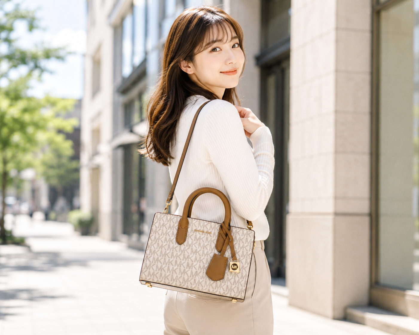 マイケルコース ハンドバッグ レディース SCARLETT ホワイト 32F4GETC0B 149 MICHAEL KORS