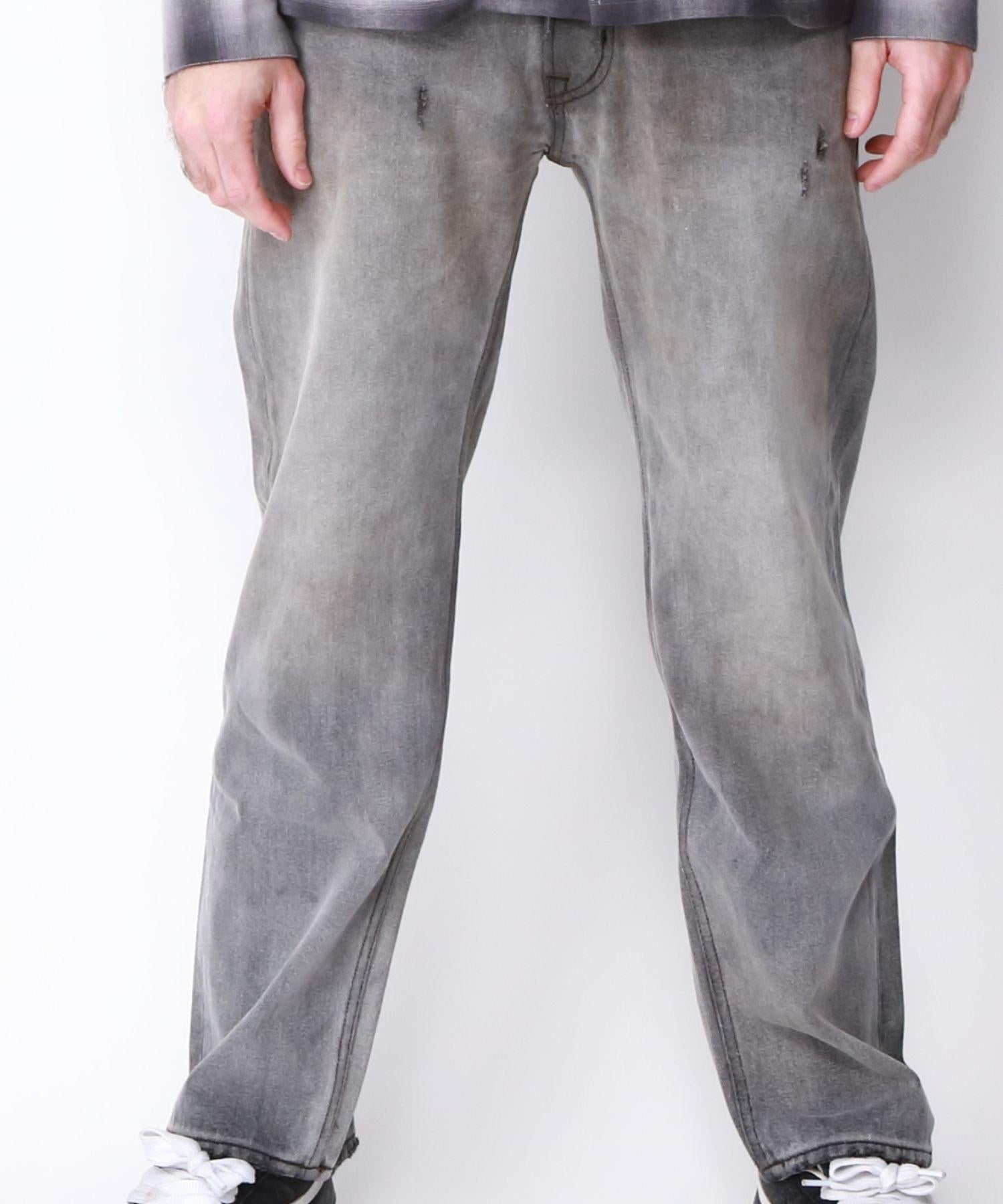 JEANS DRITTI 5 TASCHE IN DENIM NERO MORBIDO 12 once