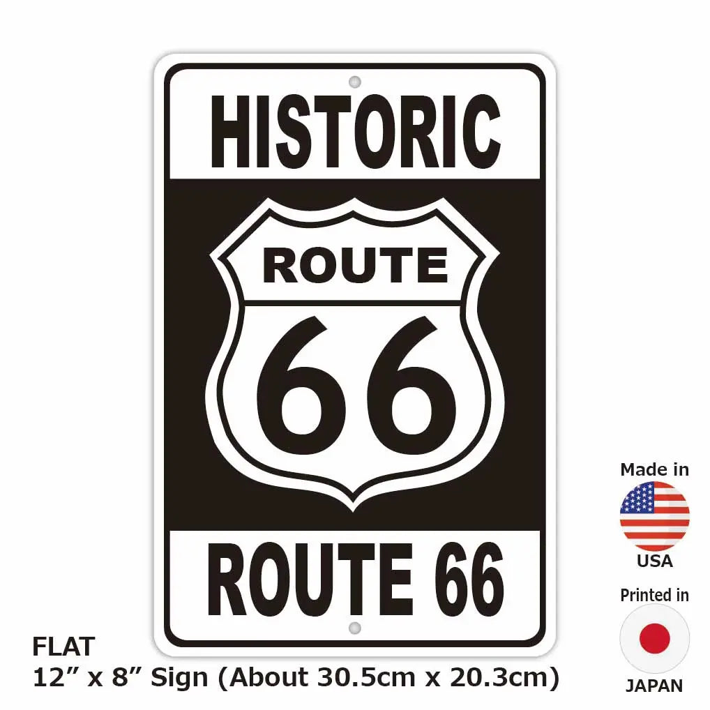 【Targhetta rettangolare】Route 66 / Insegna originale americana (circa 20x30 cm)