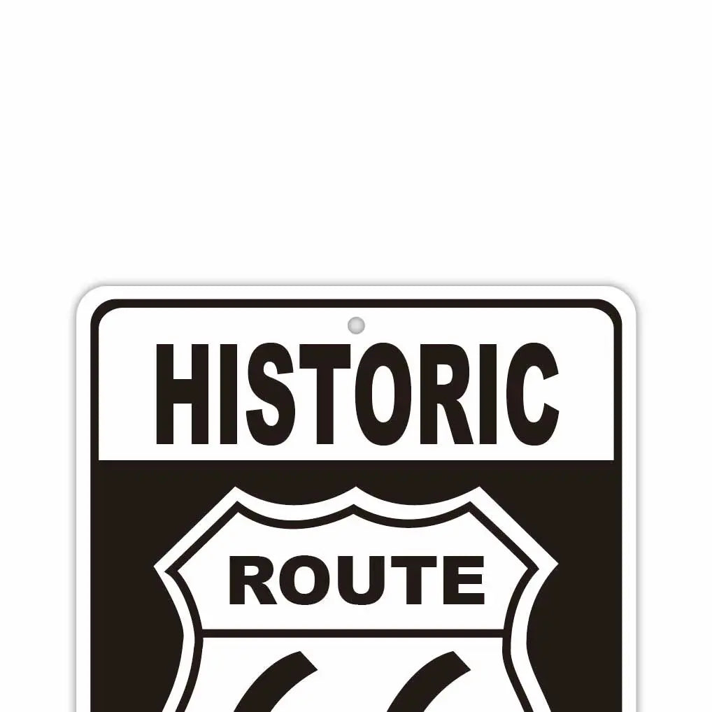 【Targhetta rettangolare】Route 66 / Insegna originale americana (circa 20x30 cm)