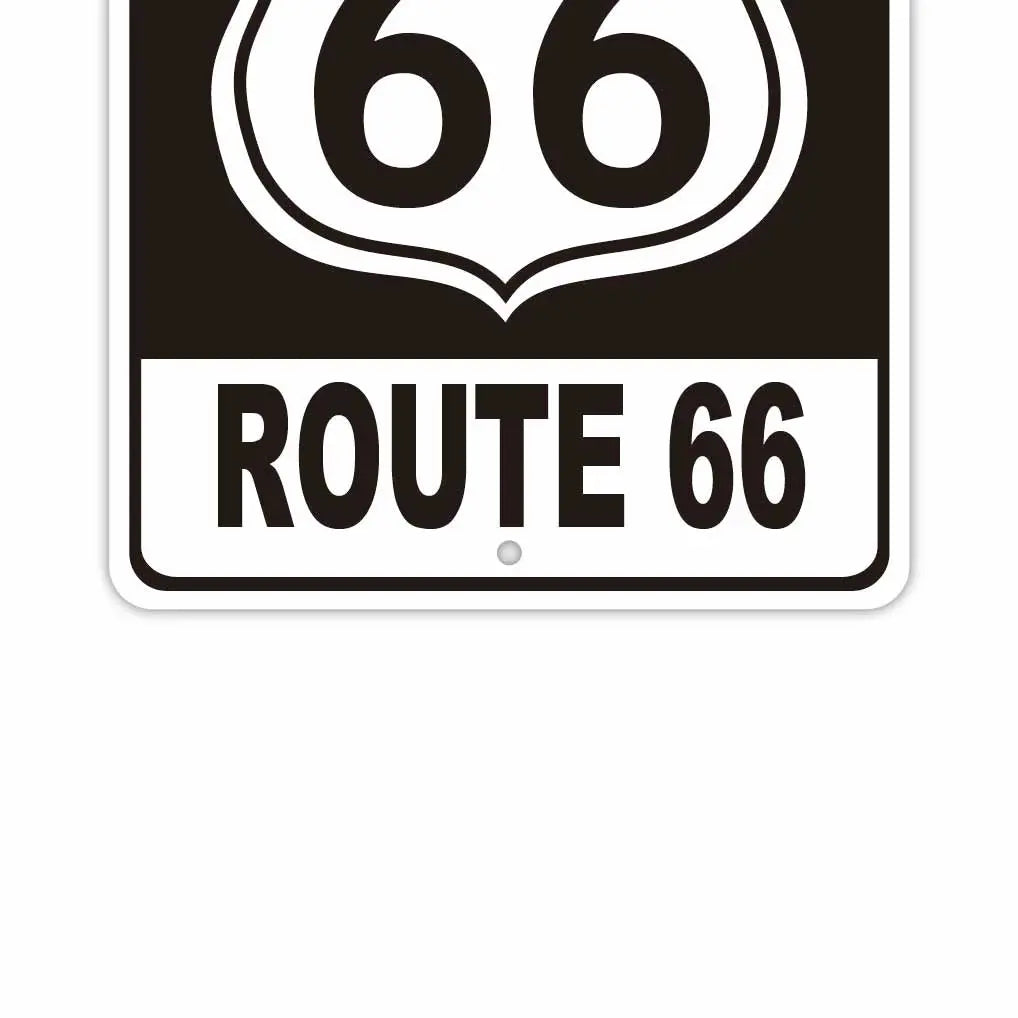 【Targhetta rettangolare】Route 66 / Insegna originale americana (circa 20x30 cm)