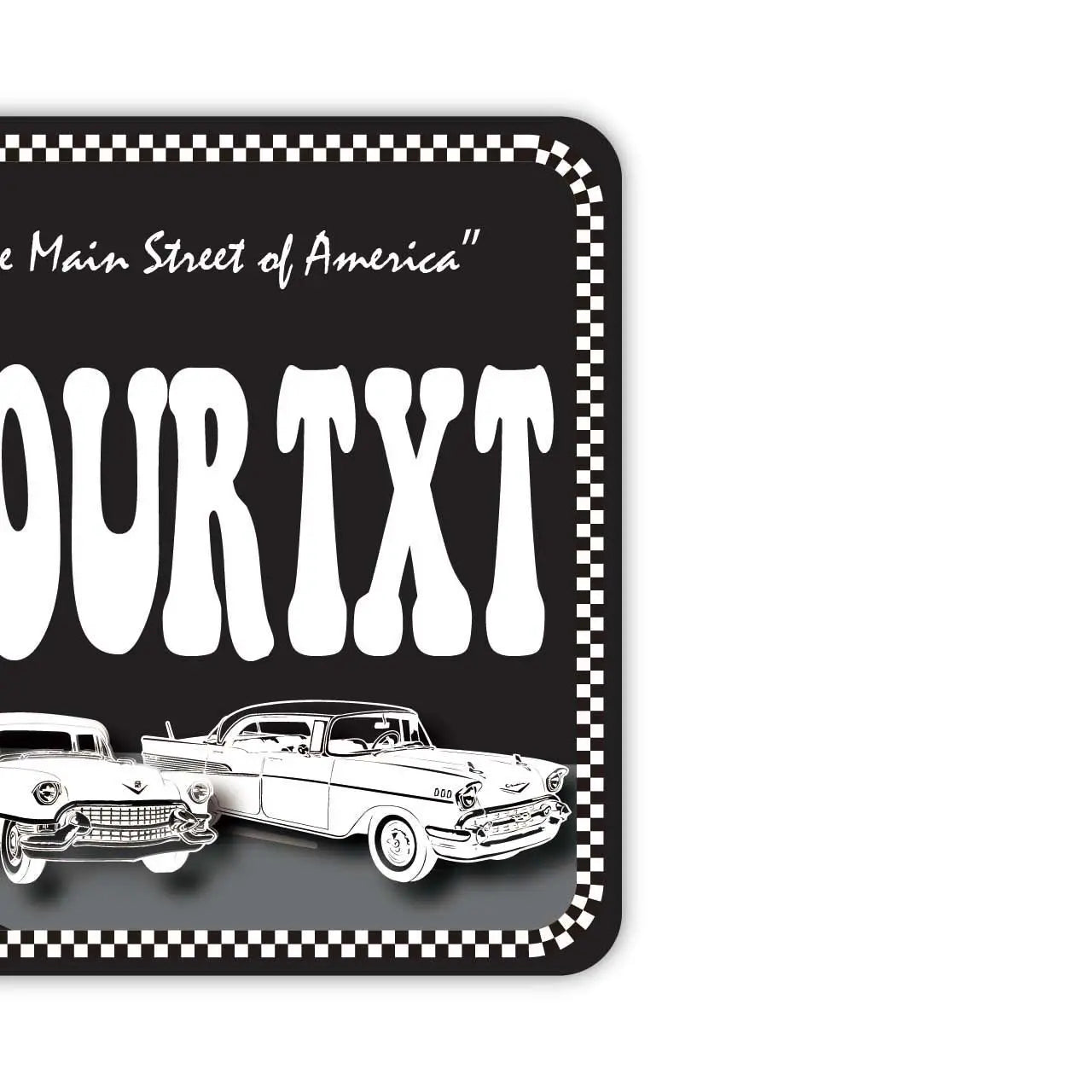 【Targhetta per specchietto retrovisore】Nero Route 66/Deodorante per auto a forma di targa americana originale