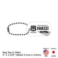 【Medaglietta identificativa per cani/Piastrina identificativa per cani】Route 66 Bianco/Portachiavi personalizzato a forma di targa americana