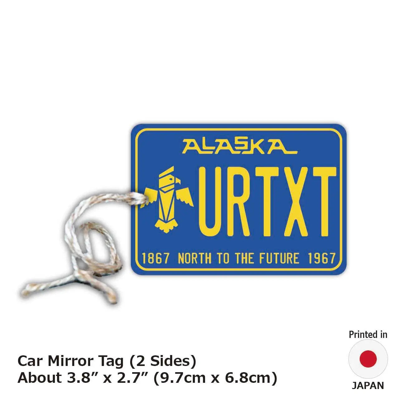 【Mirror Tag】Alaska 67/Deodorante per auto a forma di targa americana originale
