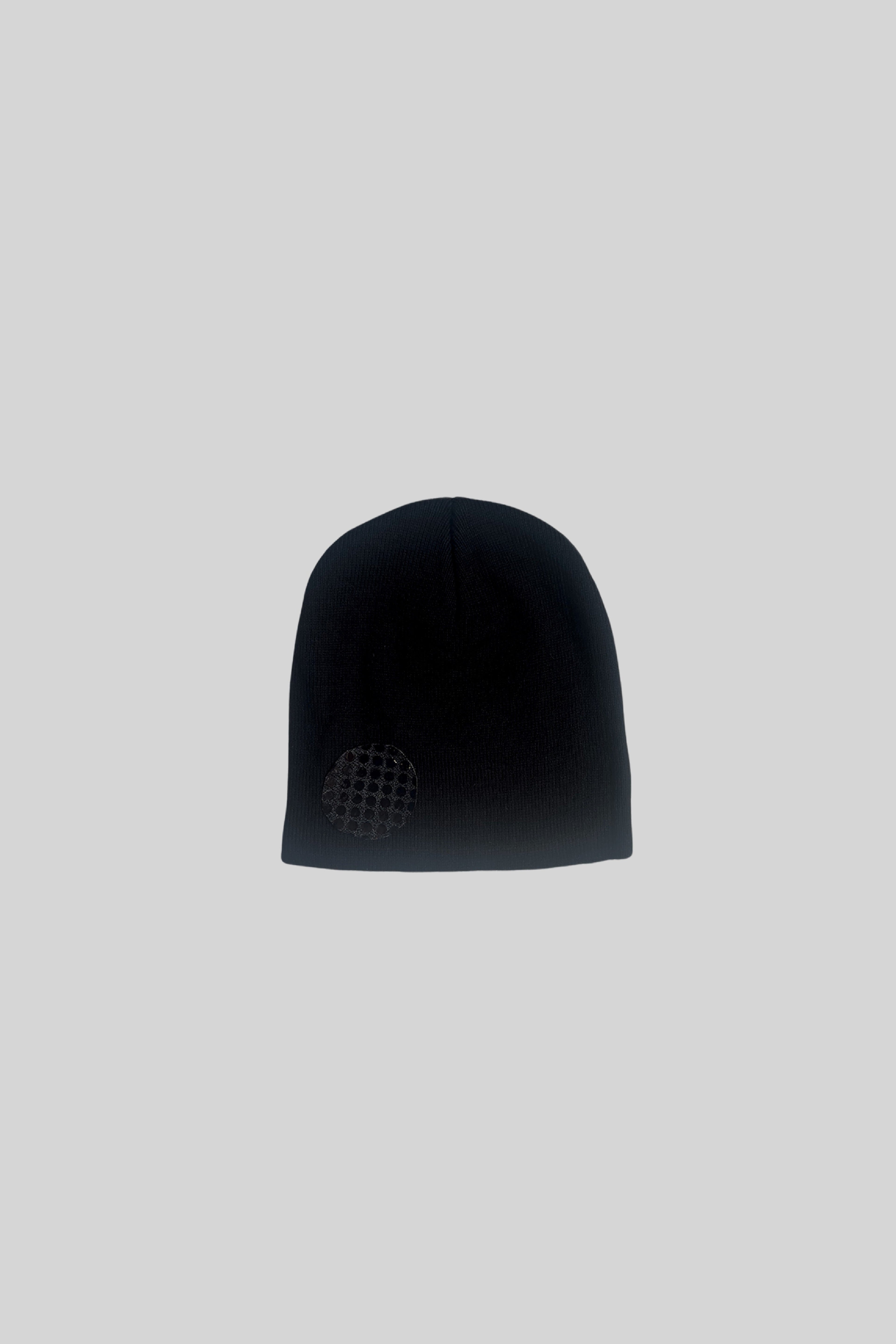 "A" LOGO BEANIE(SPANGLE BLACK)