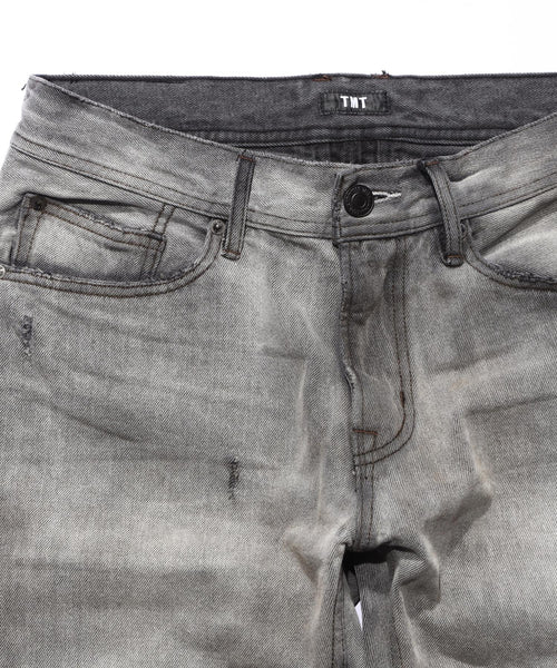12oz SOFT BLACK DENIM 5P STRAIGHT