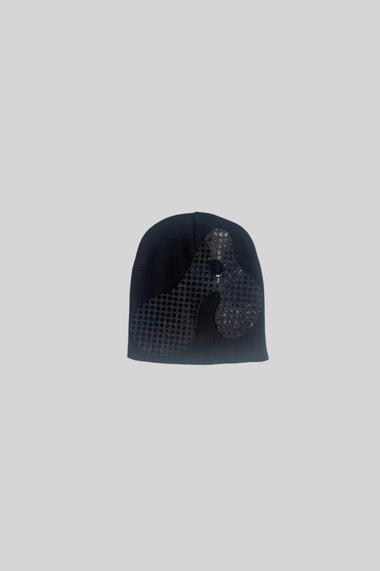 "A" LOGO BEANIE(SPANGLE BLACK)