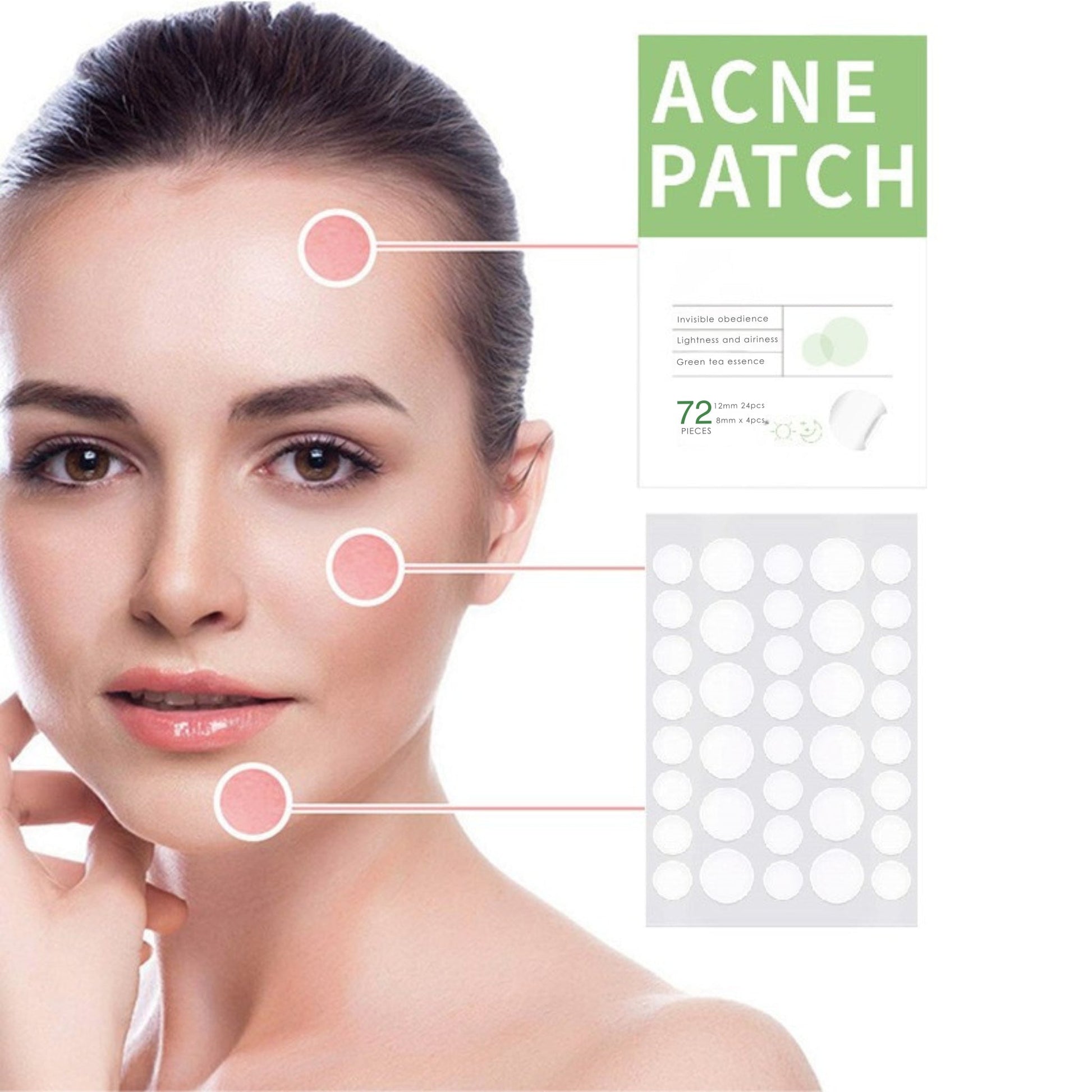 Anti-Acne Concealer Patch | Invisible Blemish Protection | 72 Patches