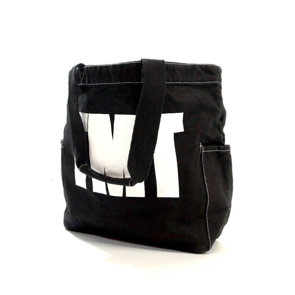 BORSA SHOPPER IN TELA (TMT) / NERO
