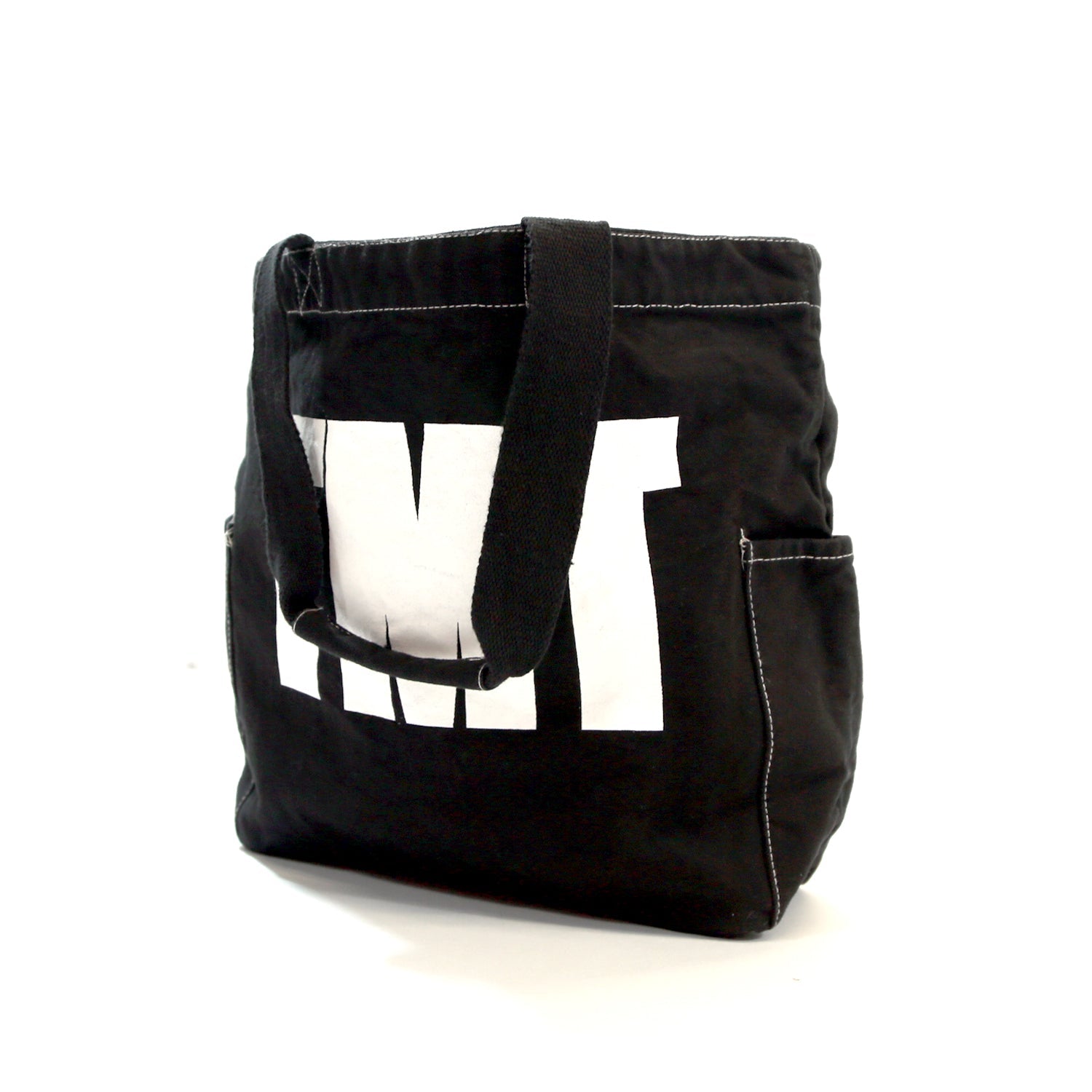 BORSA SHOPPER IN TELA (TMT) / NERO