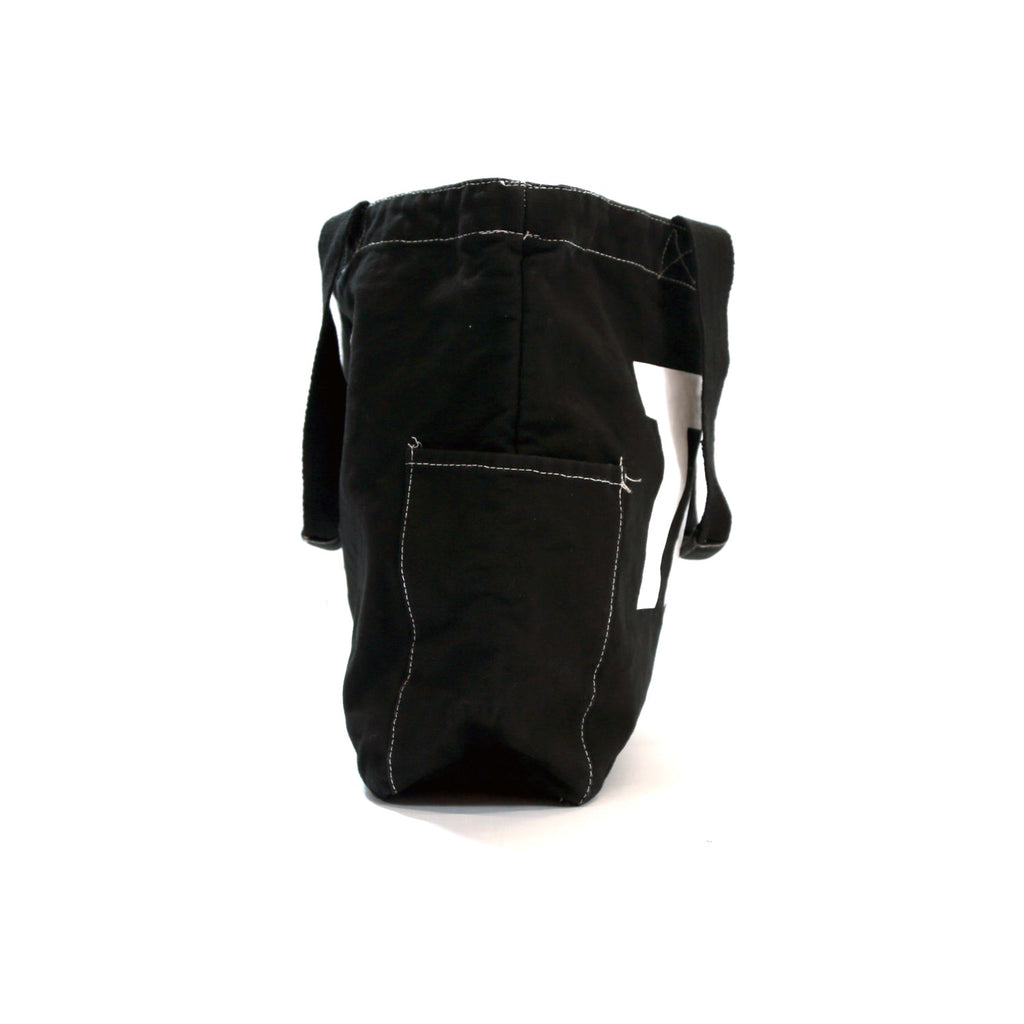 BORSA SHOPPER IN TELA (TMT) / NERO