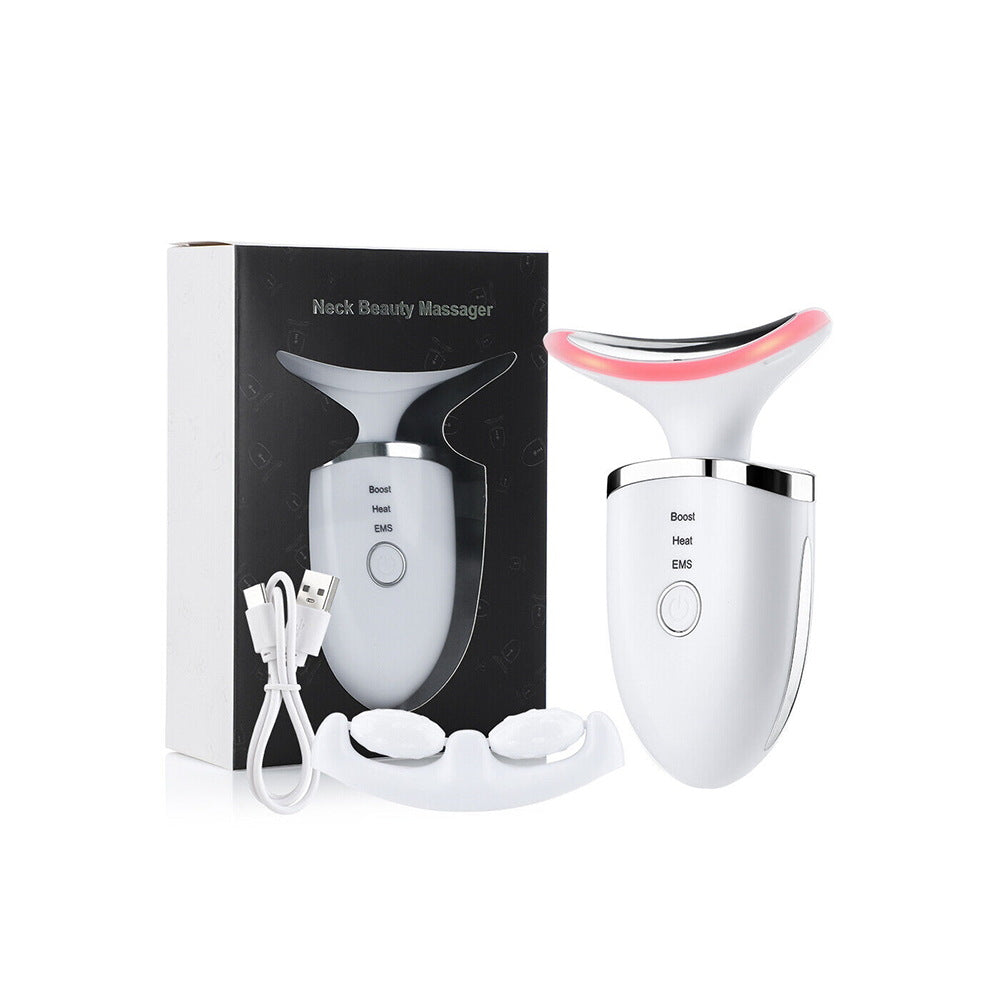 Evaly EMS Microcurrent Neck Massager | Wrinkle Care + Color Light Therapy
