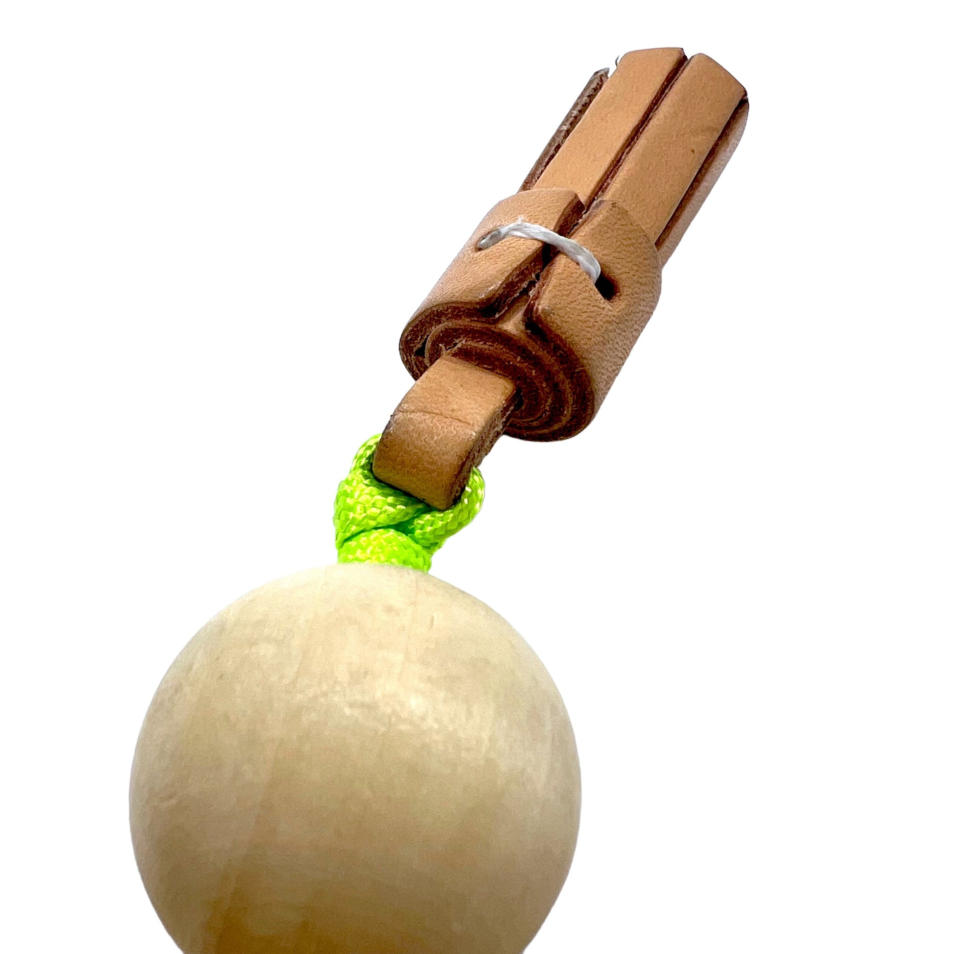 nodzoku Moschettone Portachiavi Portachiavi Palla di Legno Nappe Wiz Beige