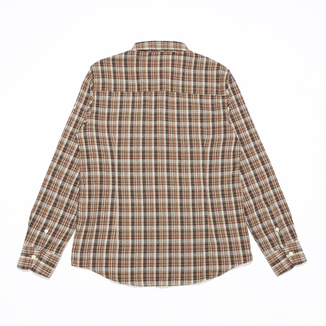 CAMICIA MORBIDA A MANICHE LUNGHE CON FANTASIA A QUADRI COUNTRY