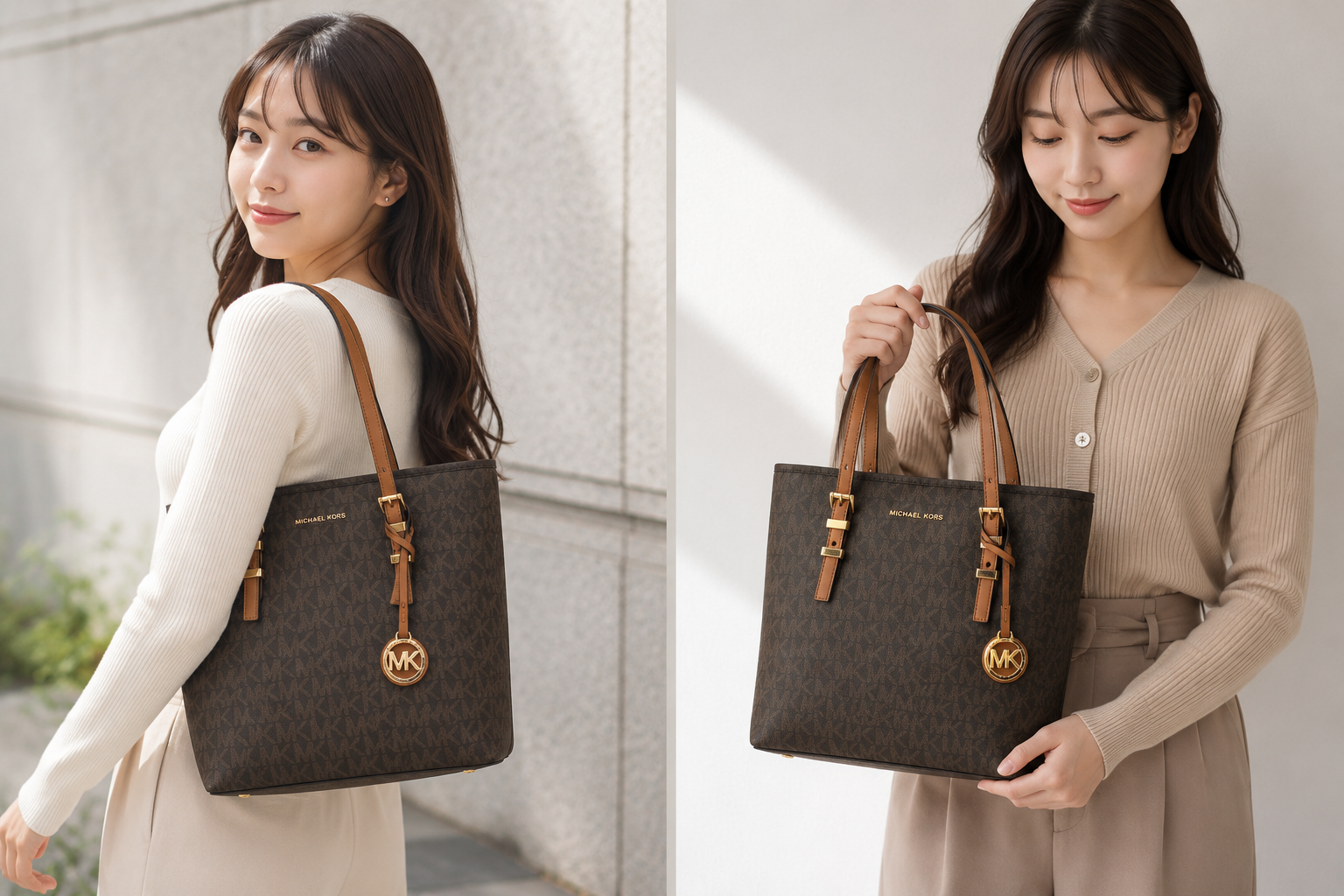 MICHAEL KORS マイケルコース トートバッグ 32T5GQNC0B 252 QUINN レディース ブラウン