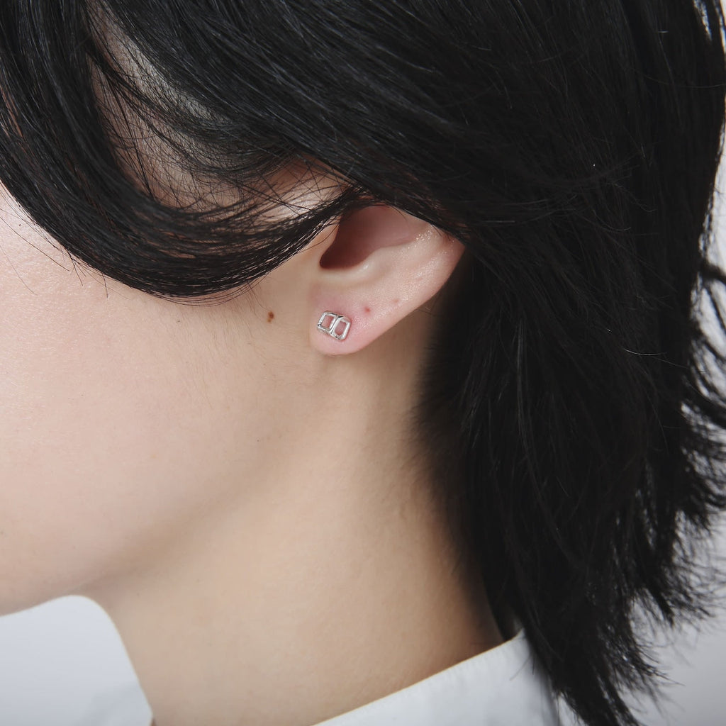 Orecchini in argento 925 | Quadrati da 5mm | 23-E-022