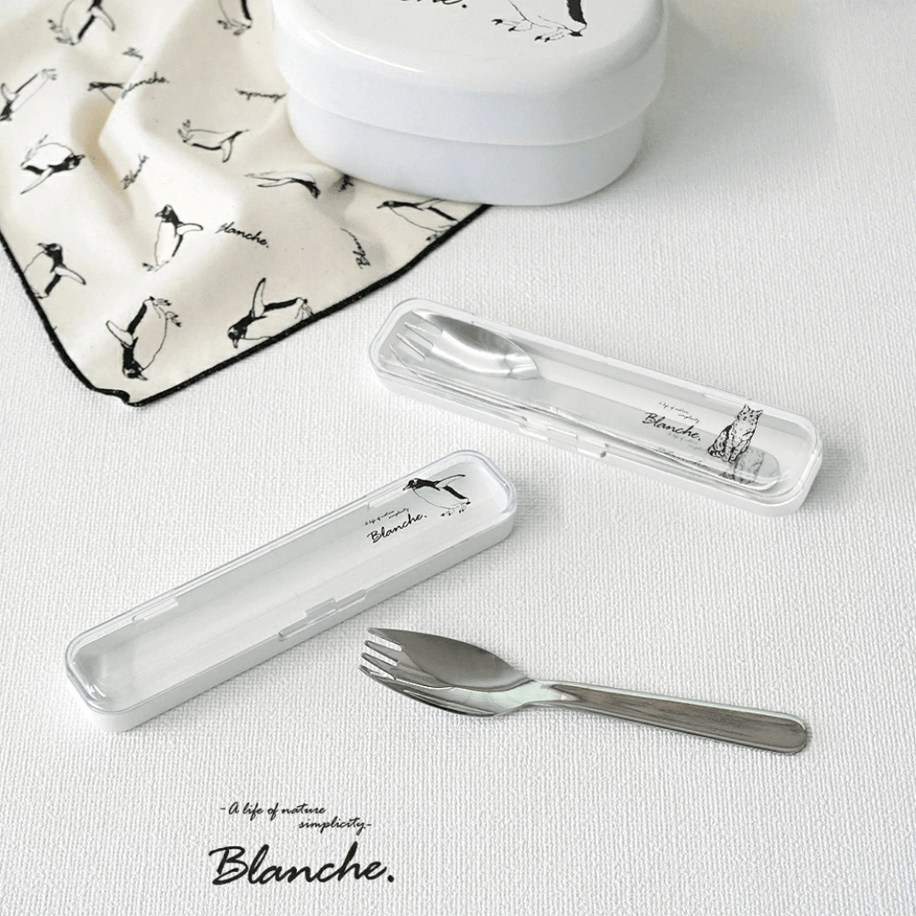 Blanche.  先割れスプーン&ケース セット