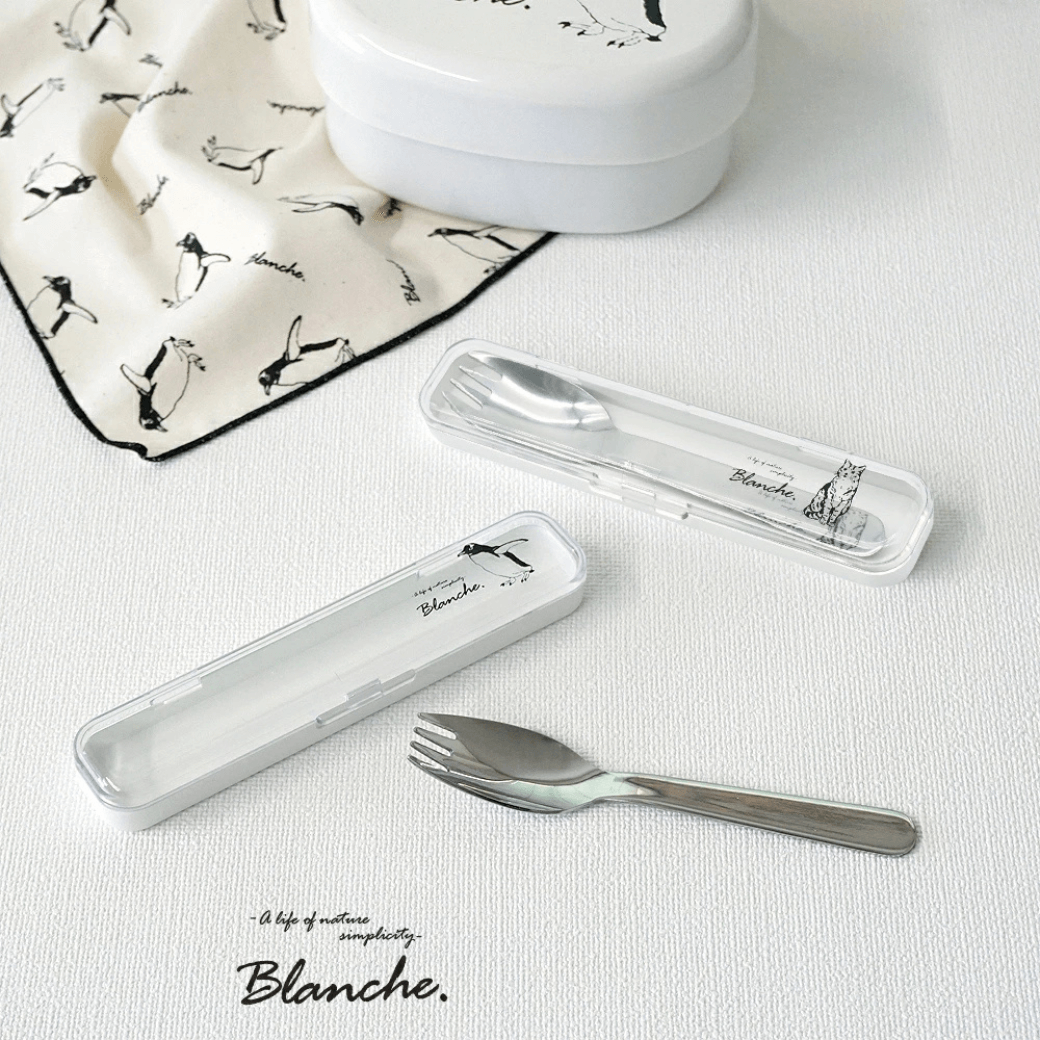 Blanche.  先割れスプーン&ケース セット