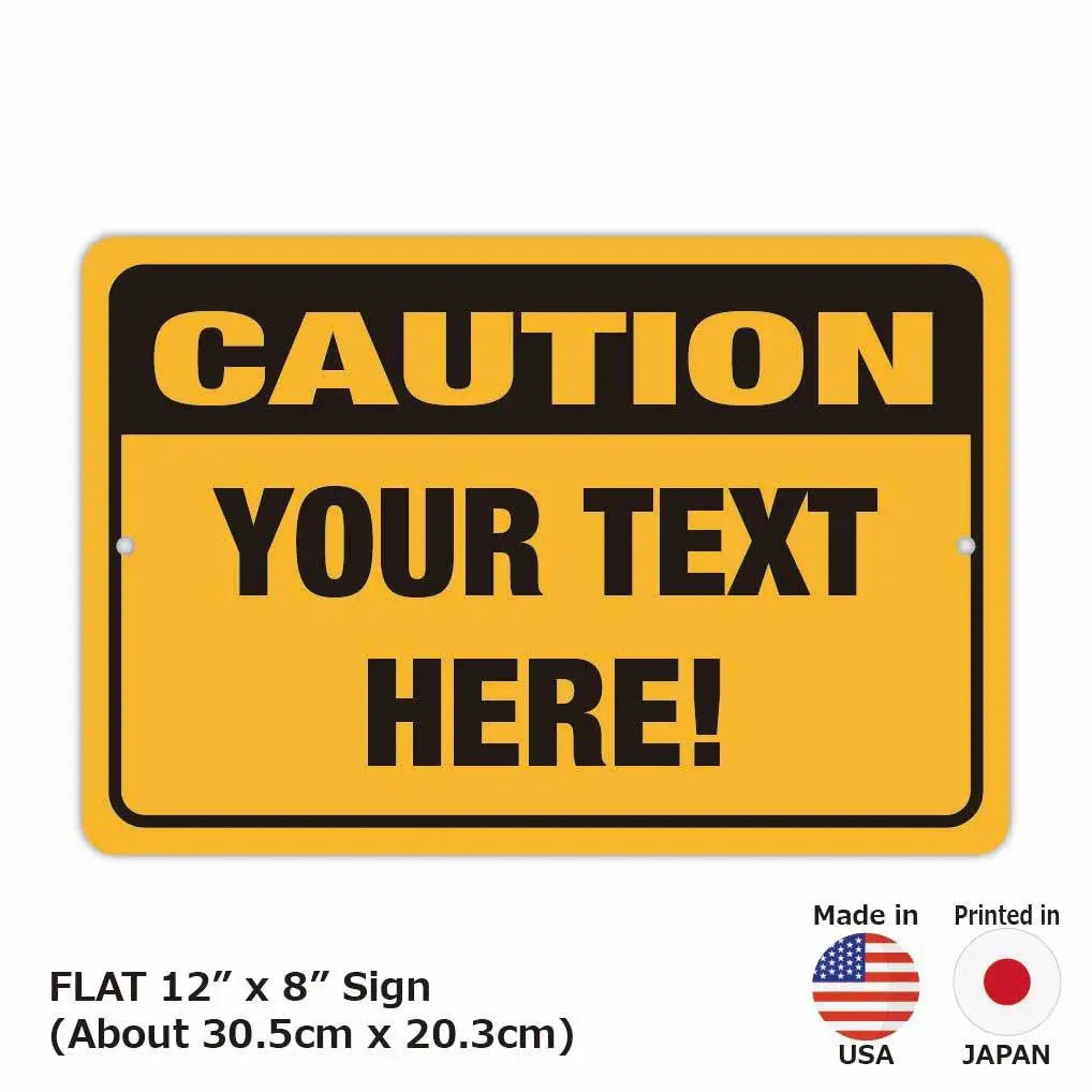 【Insegna rettangolare】Attenzione! Cartello CAUTION/Insegna originale americana (circa 20x30 cm)