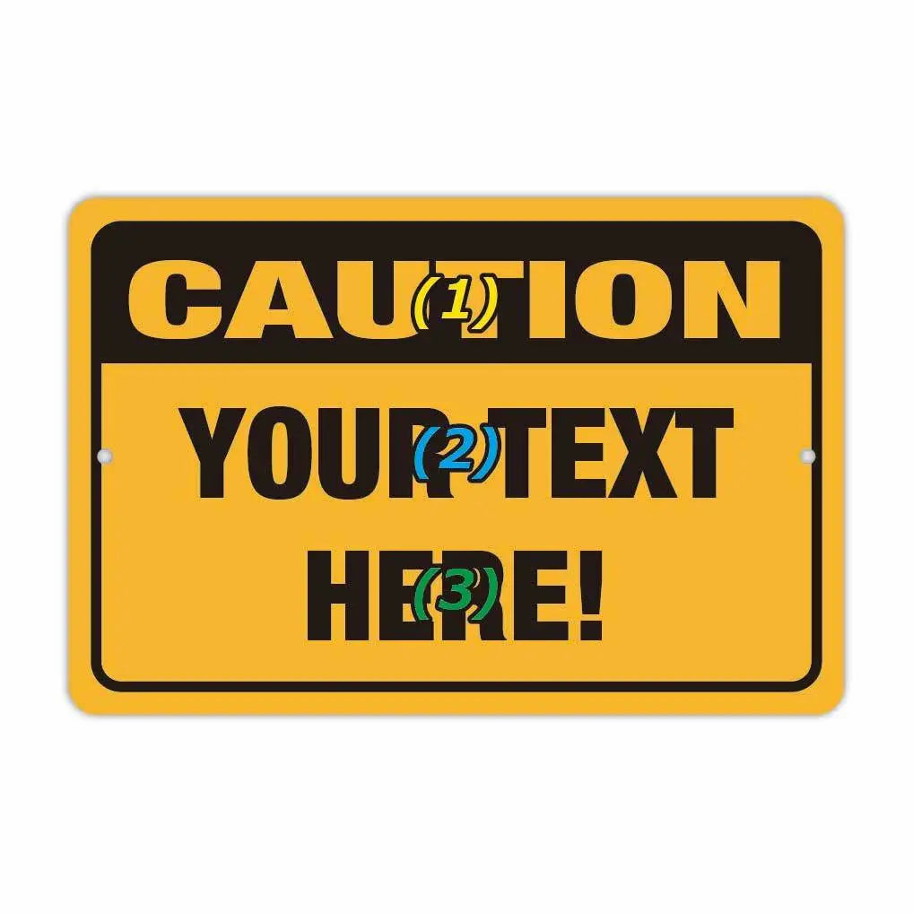 【Insegna rettangolare】Attenzione! Cartello CAUTION/Insegna originale americana (circa 20x30 cm)