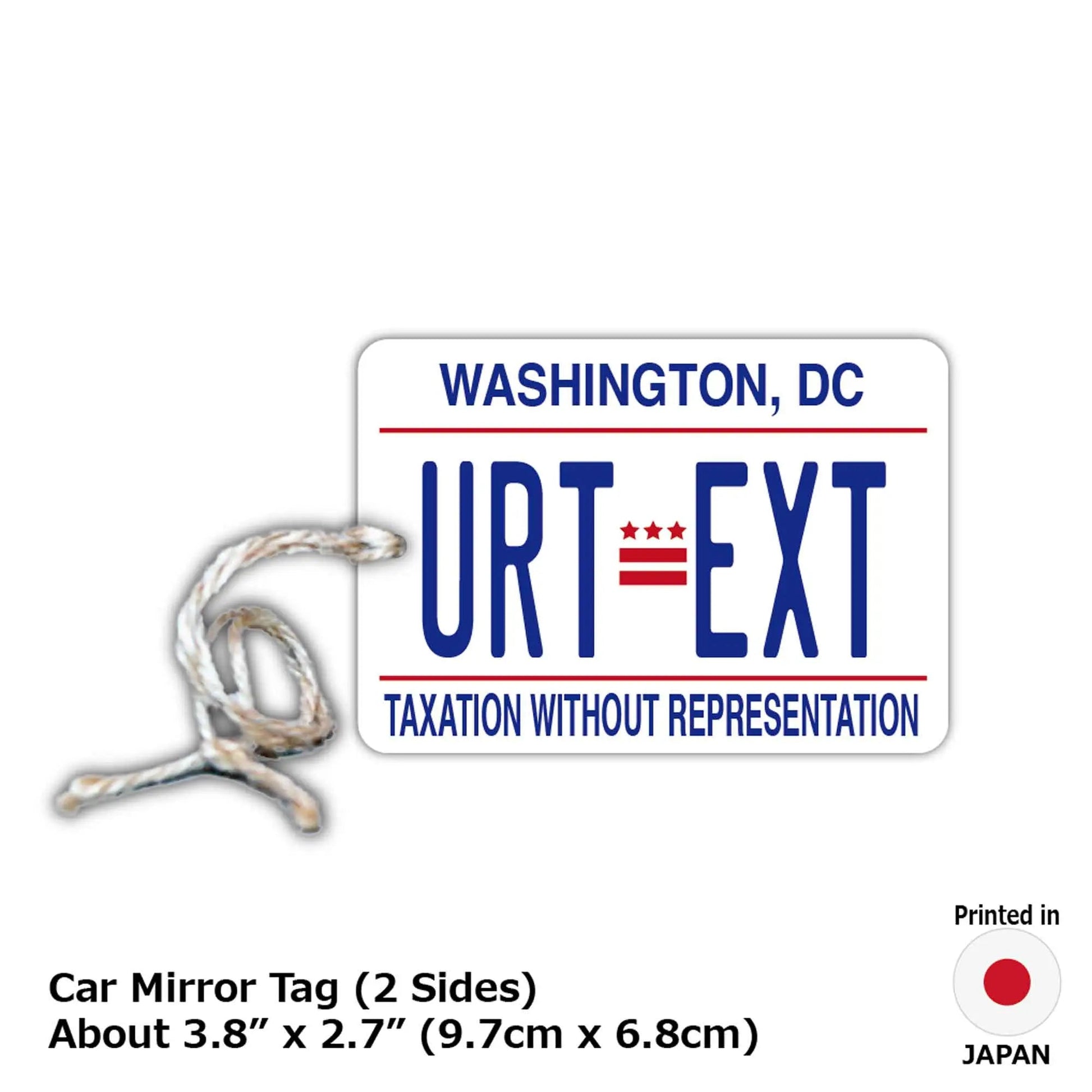 [Etichetta specchietto] Washington D.C./Deodorante per auto originale a forma di targa americana