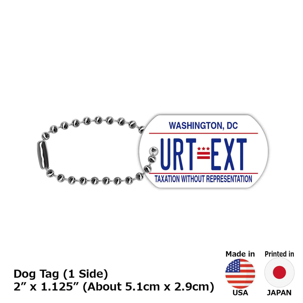【Medaglietta identificativa/Dog tag per cani】Washington DC/Portachiavi personalizzato a forma di targa americana originale
