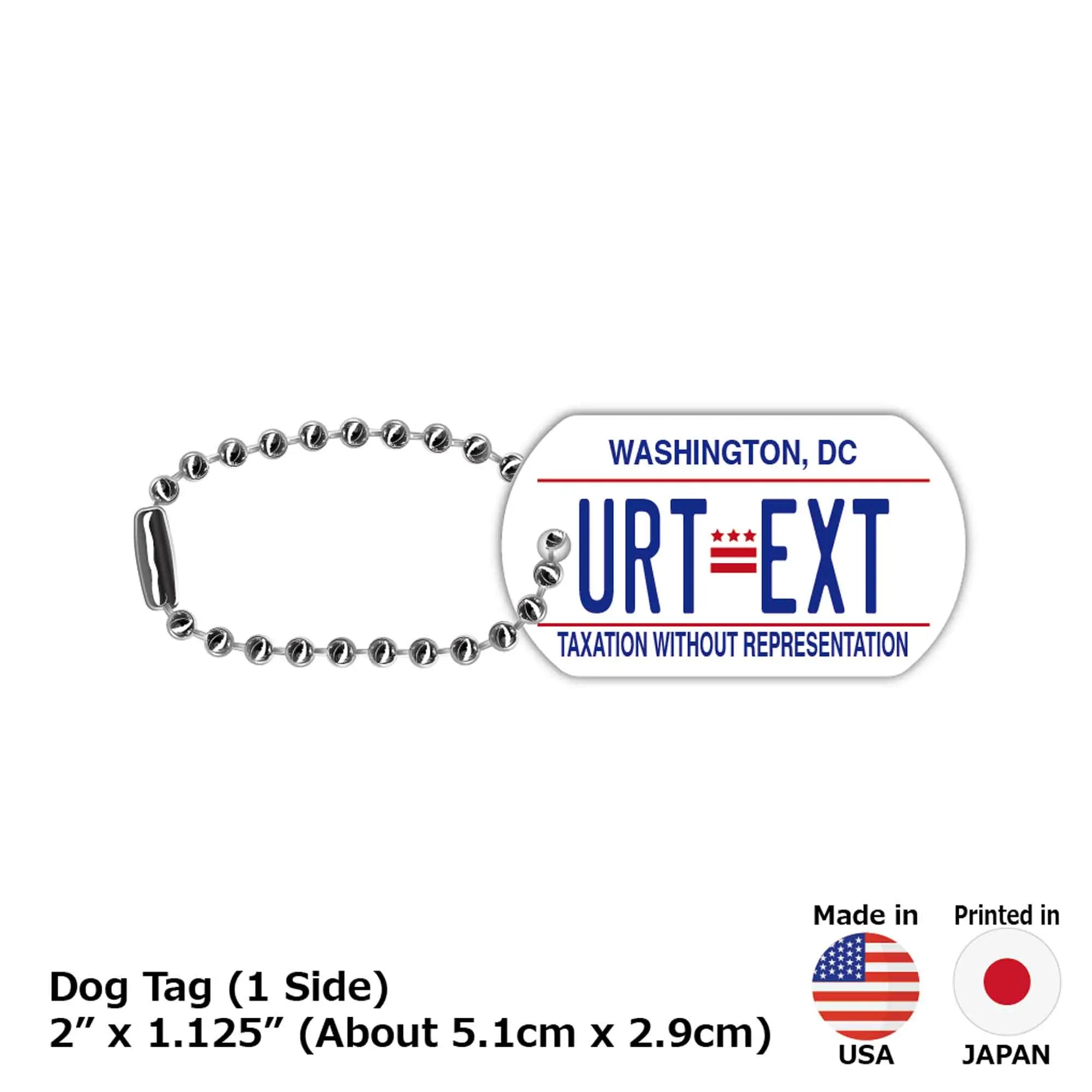 【Medaglietta identificativa/Dog tag per cani】Washington DC/Portachiavi personalizzato a forma di targa americana originale