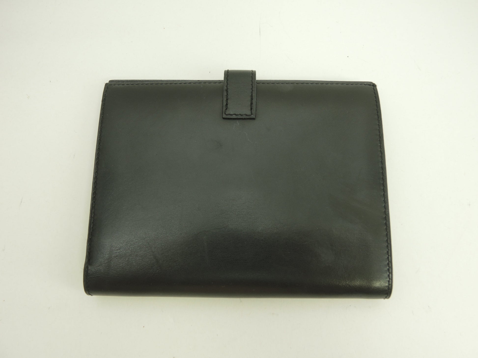 エルメス 2折財布 Boxカーフ黒 ゴールドカデナ金具 コンパクトウォレット@〇Y