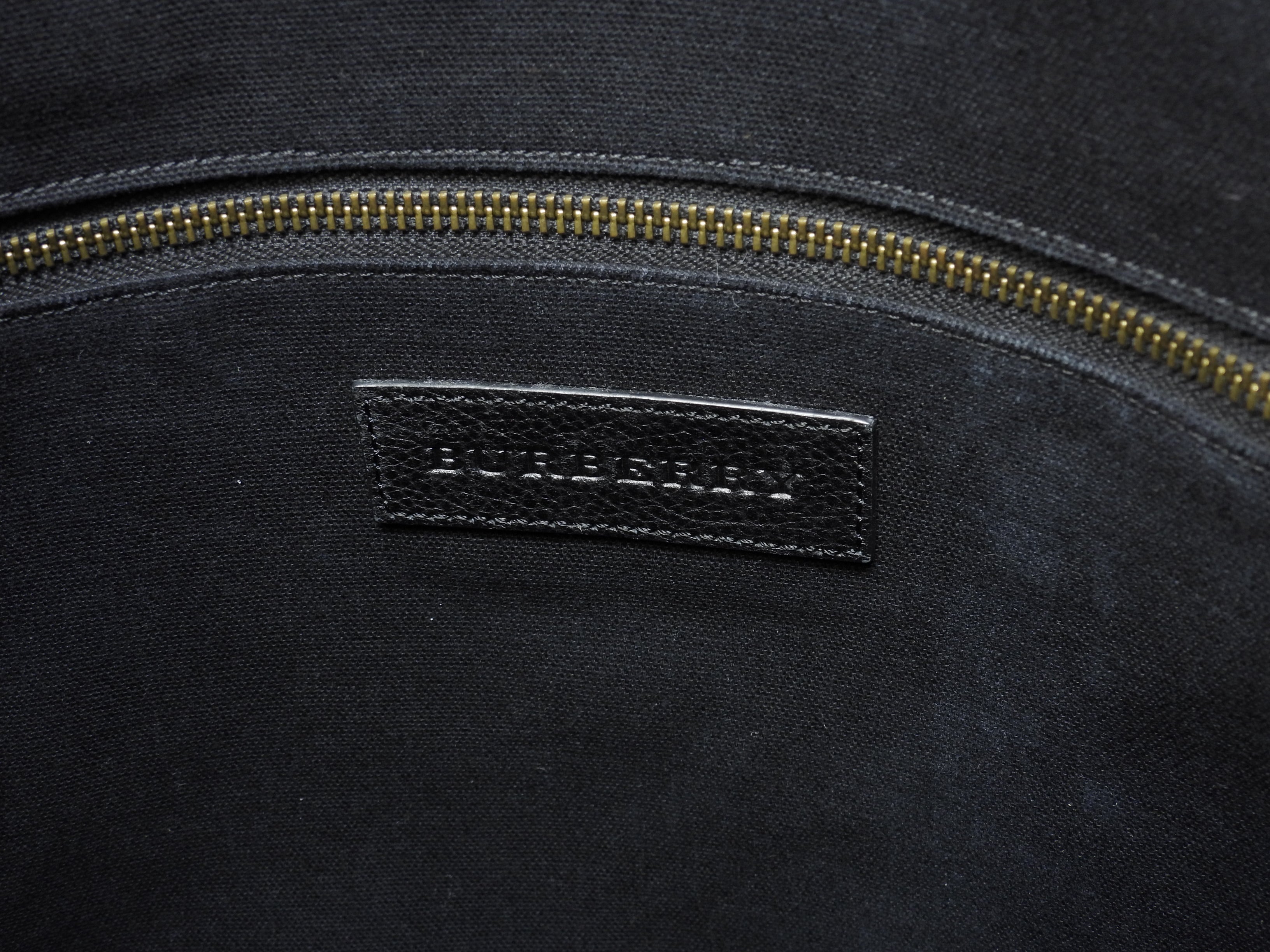 Burberry tote bag da uomo in pelle nera, con tracolla, ottimo stato @ 8