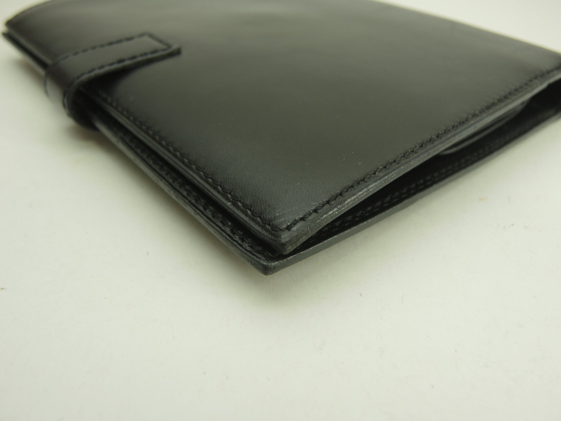エルメス 2折財布 Boxカーフ黒 ゴールドカデナ金具 コンパクトウォレット@〇Y